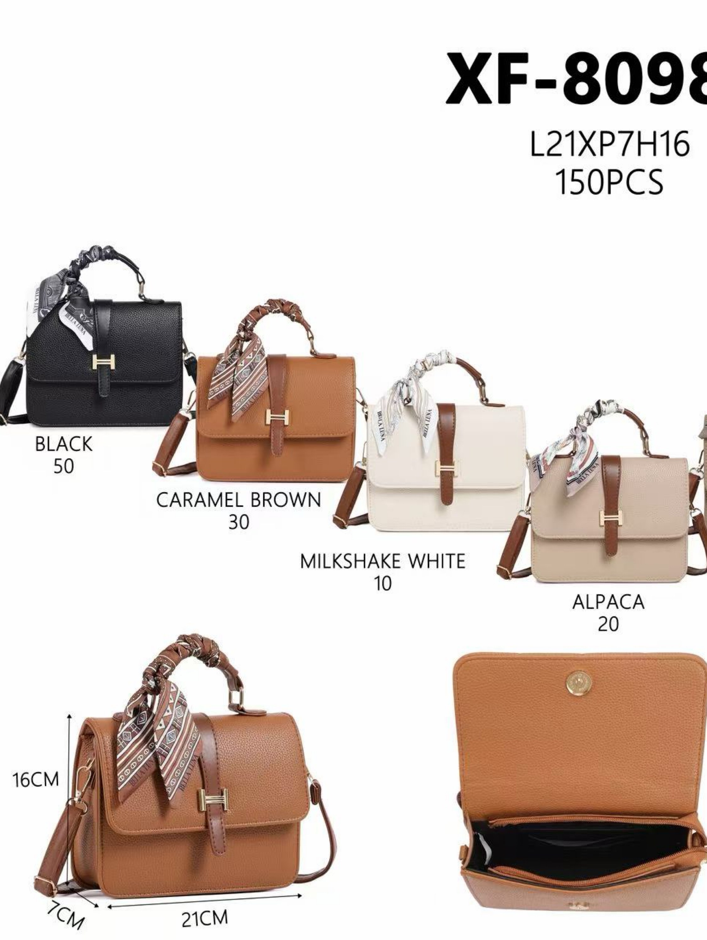 Bolsas femininas modernas e casuais 8098