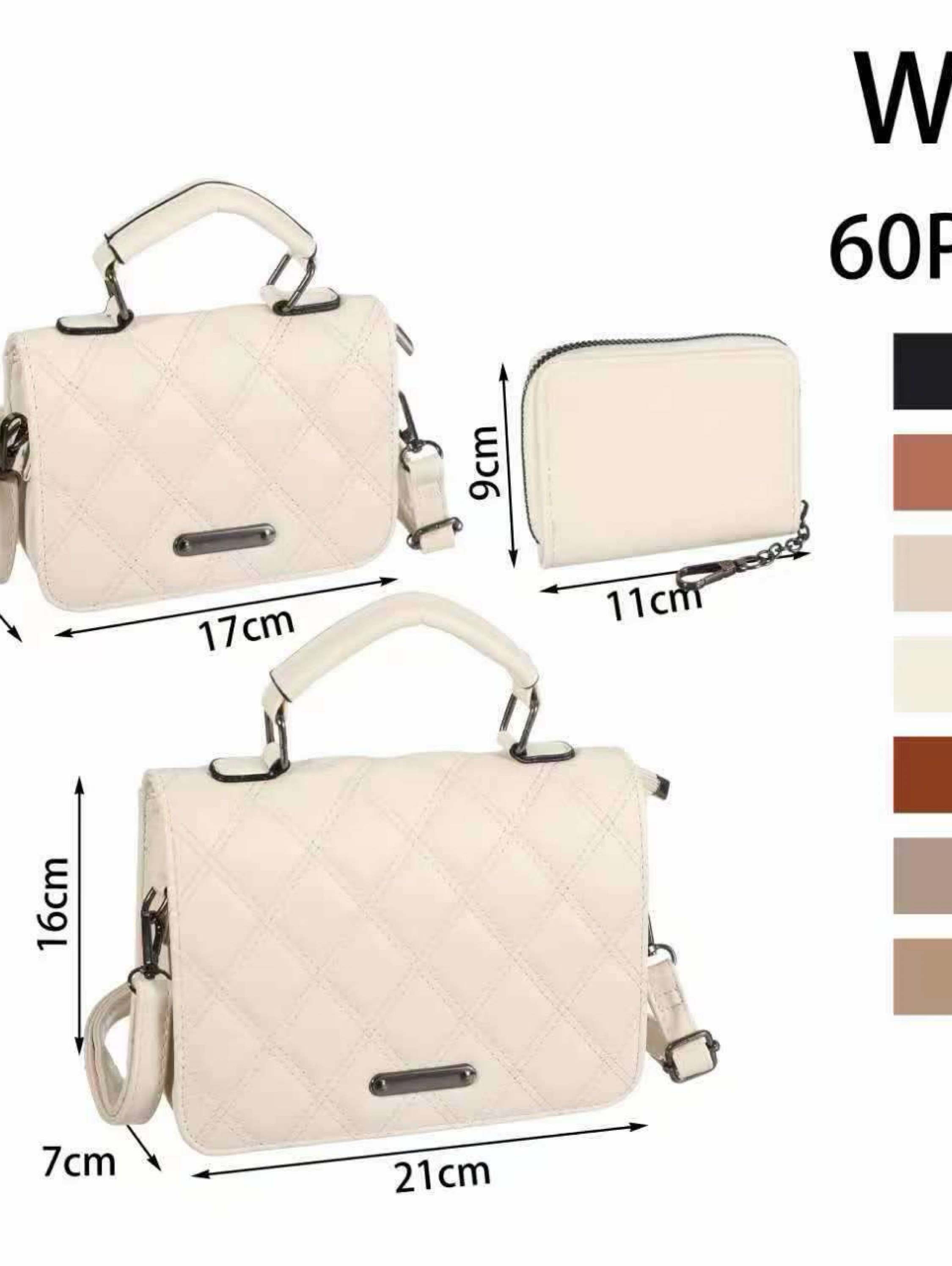 Conjunto elegante de duas peças com carteira integrada.W-9