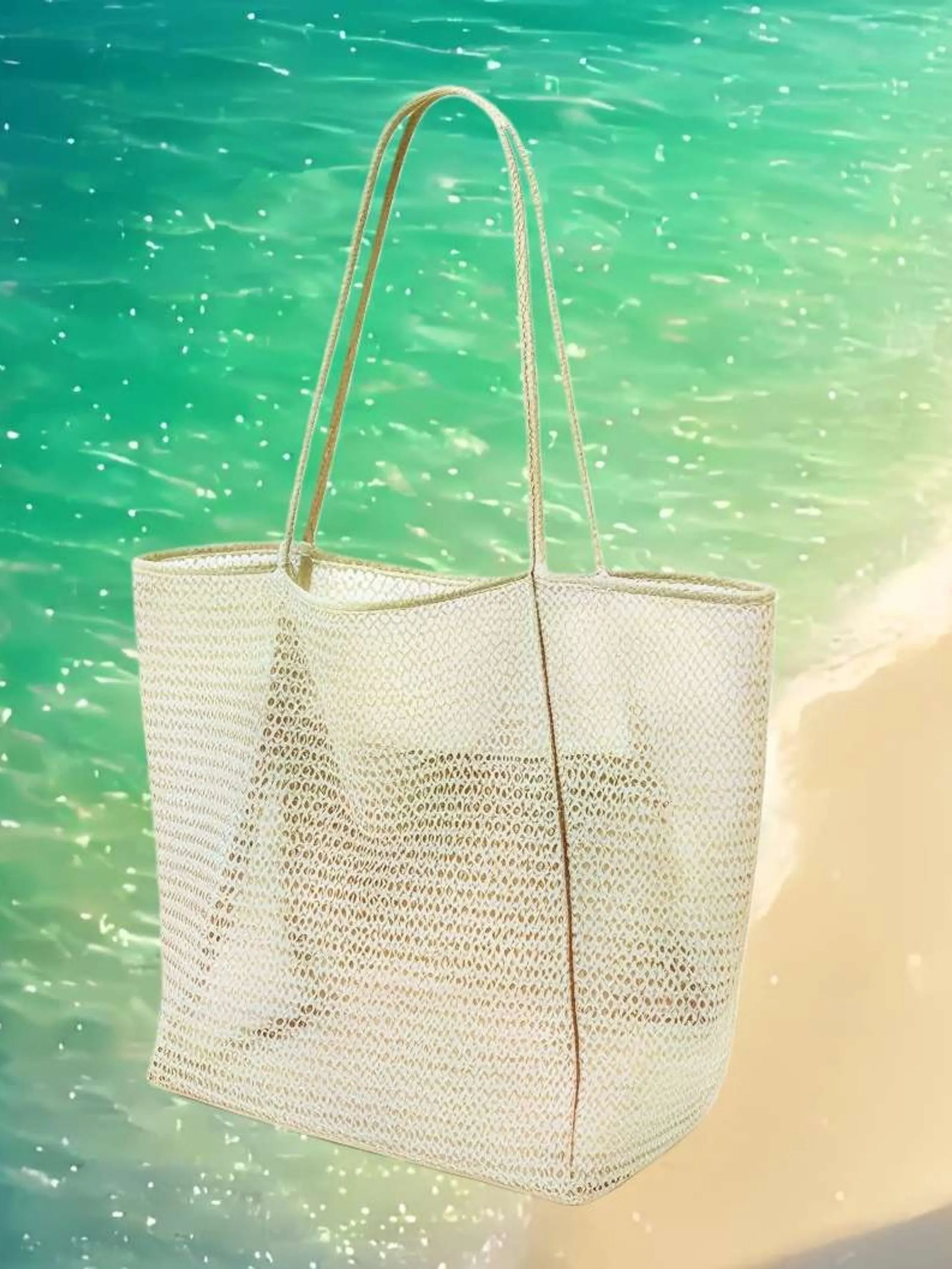 Bolsa Praiana Grande de Palha