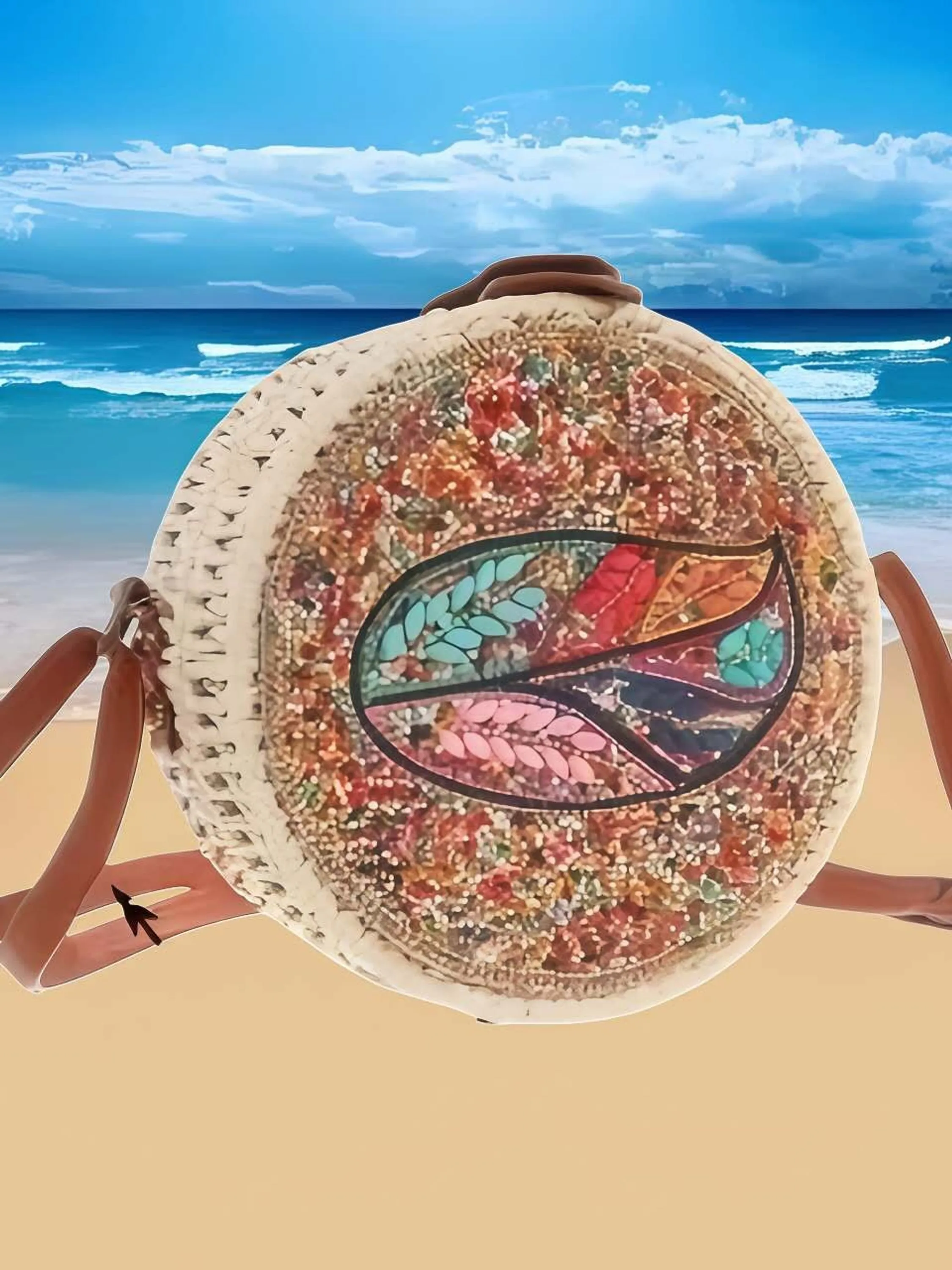 Bolsa de Palha Redonda Versátil