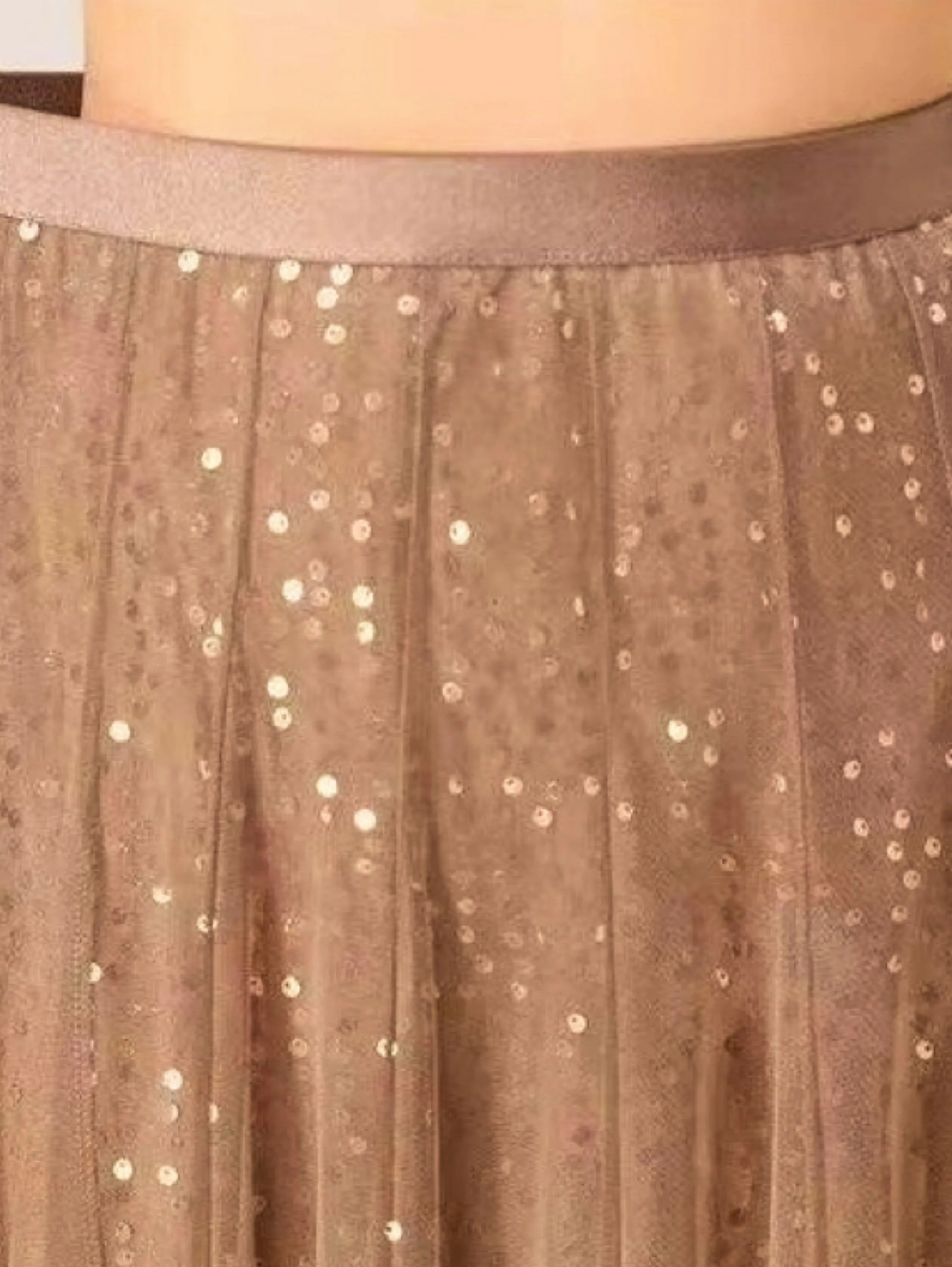 SAIA DE TULE COM PAETÊ ALTA QUALIDADE BRILHO