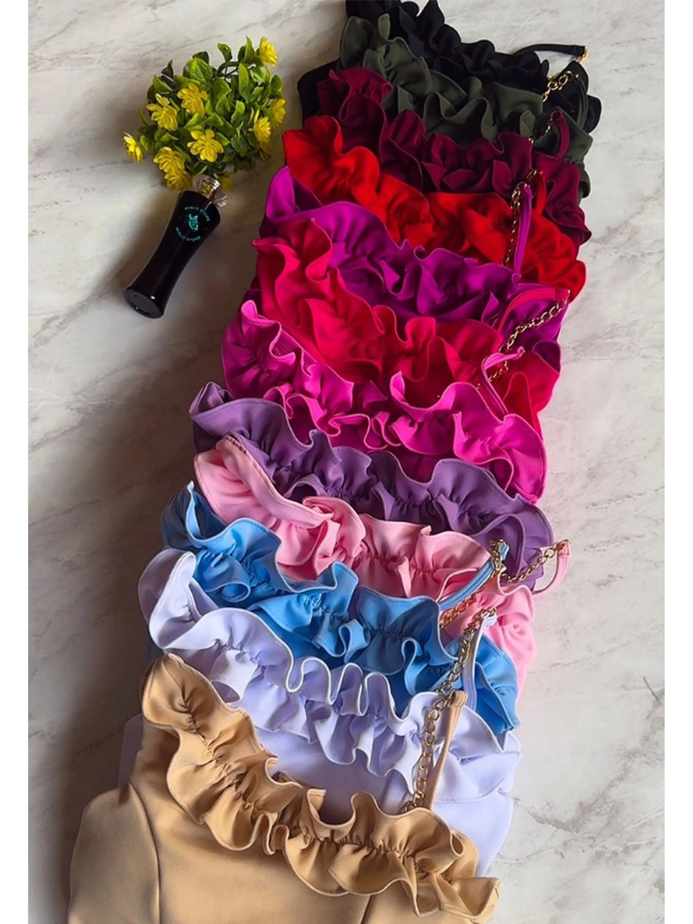 Cropped Feminino Babado Tamanho único