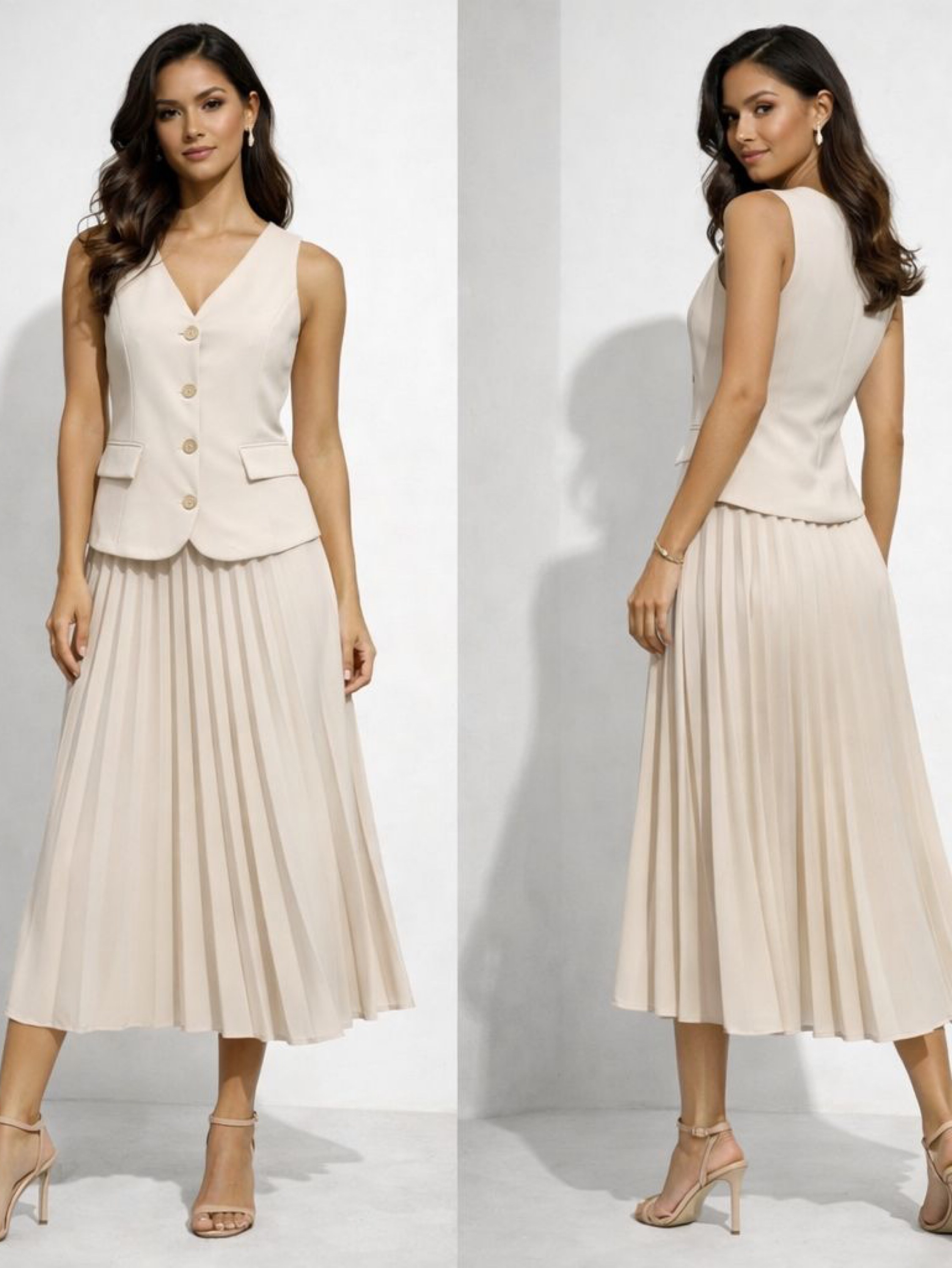 Conjunto colete mídi alfaiataria