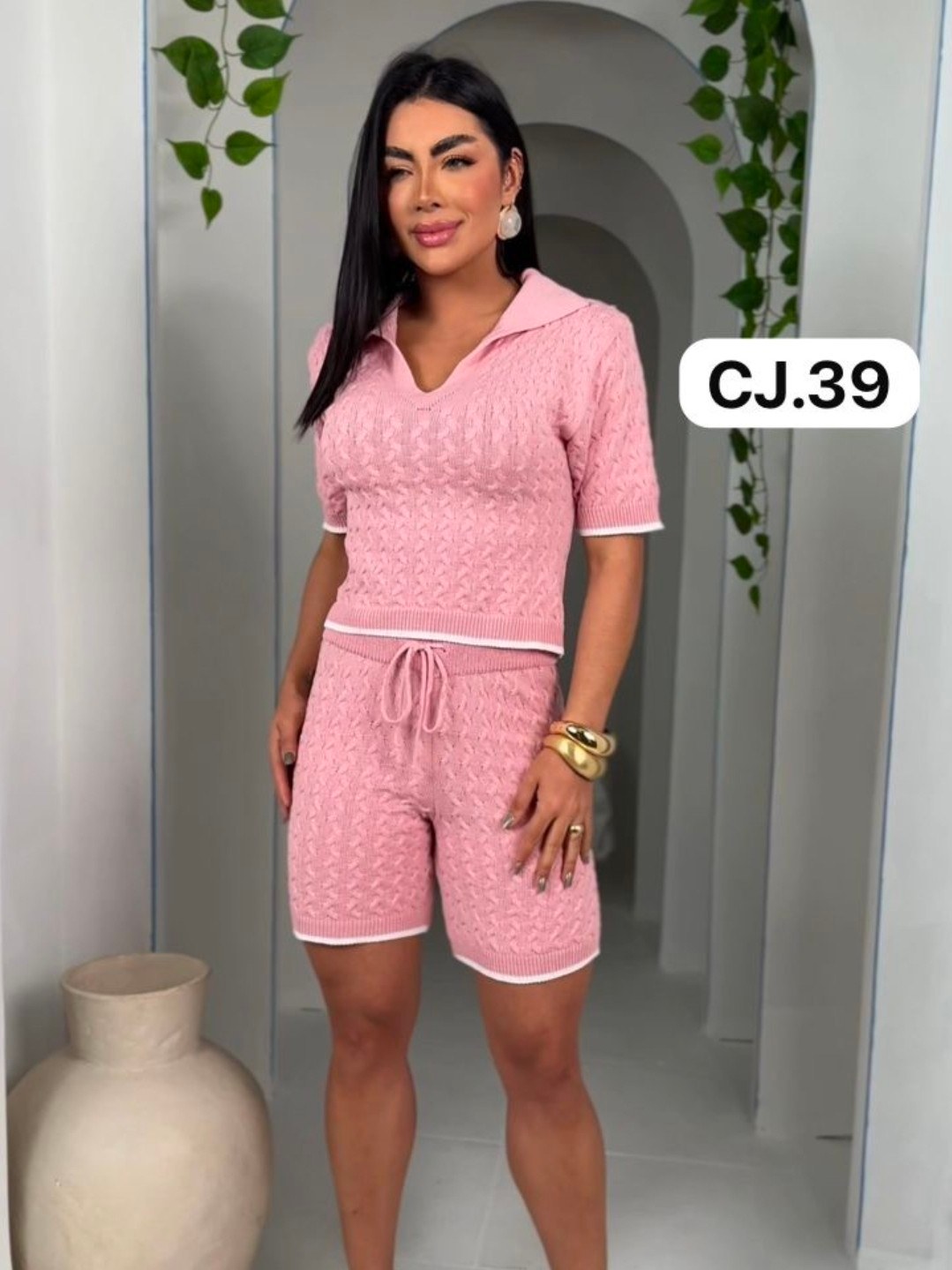 Conjunto tricô modal