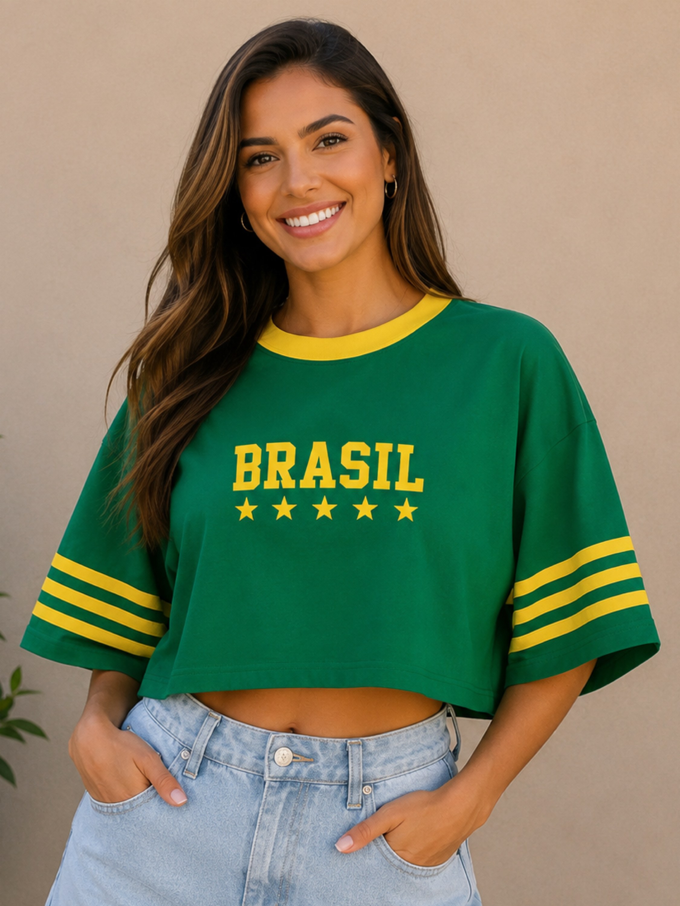 Cropped Oversize Brasil