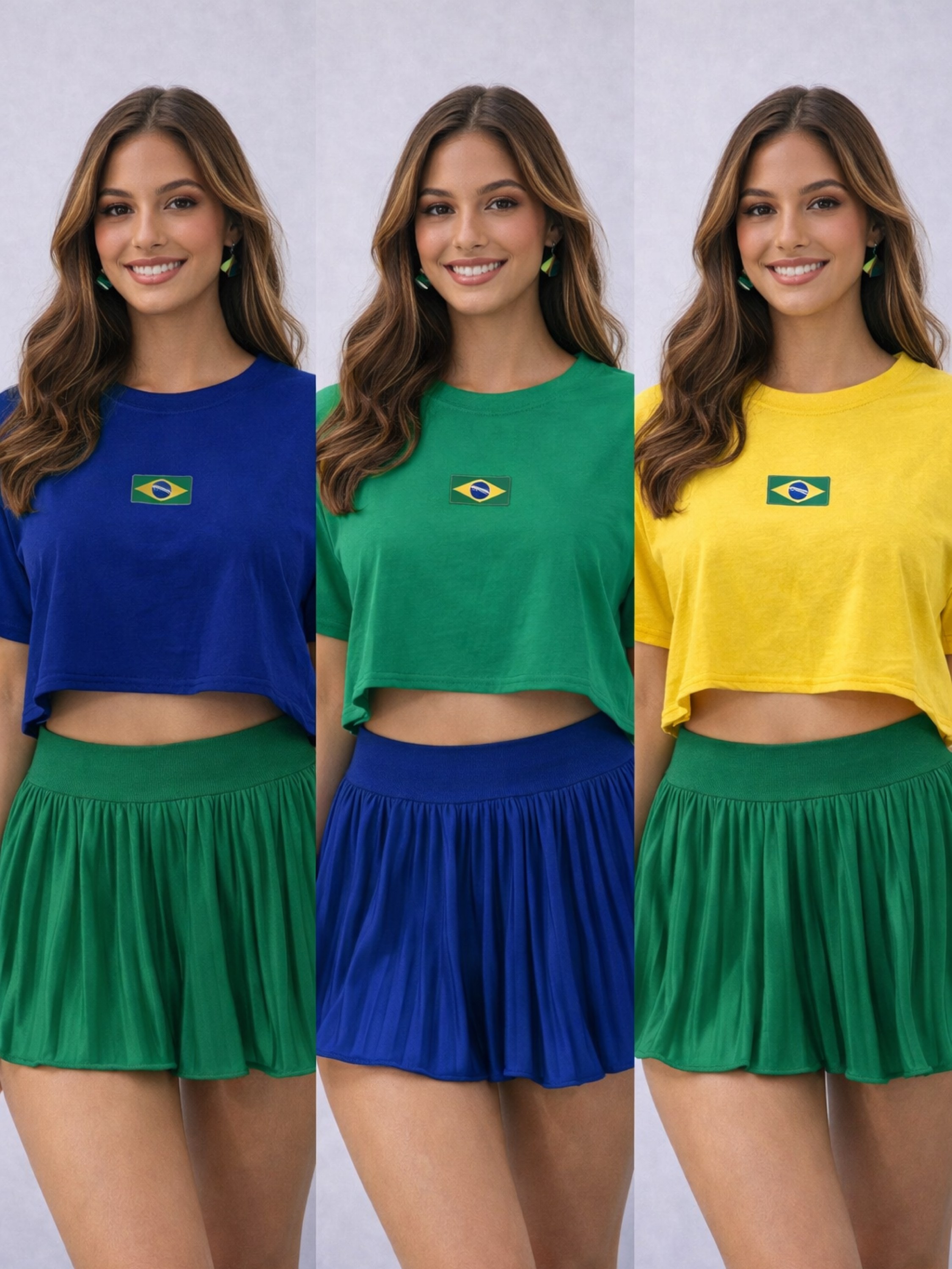 Cropped OverSize Brasil Bordado