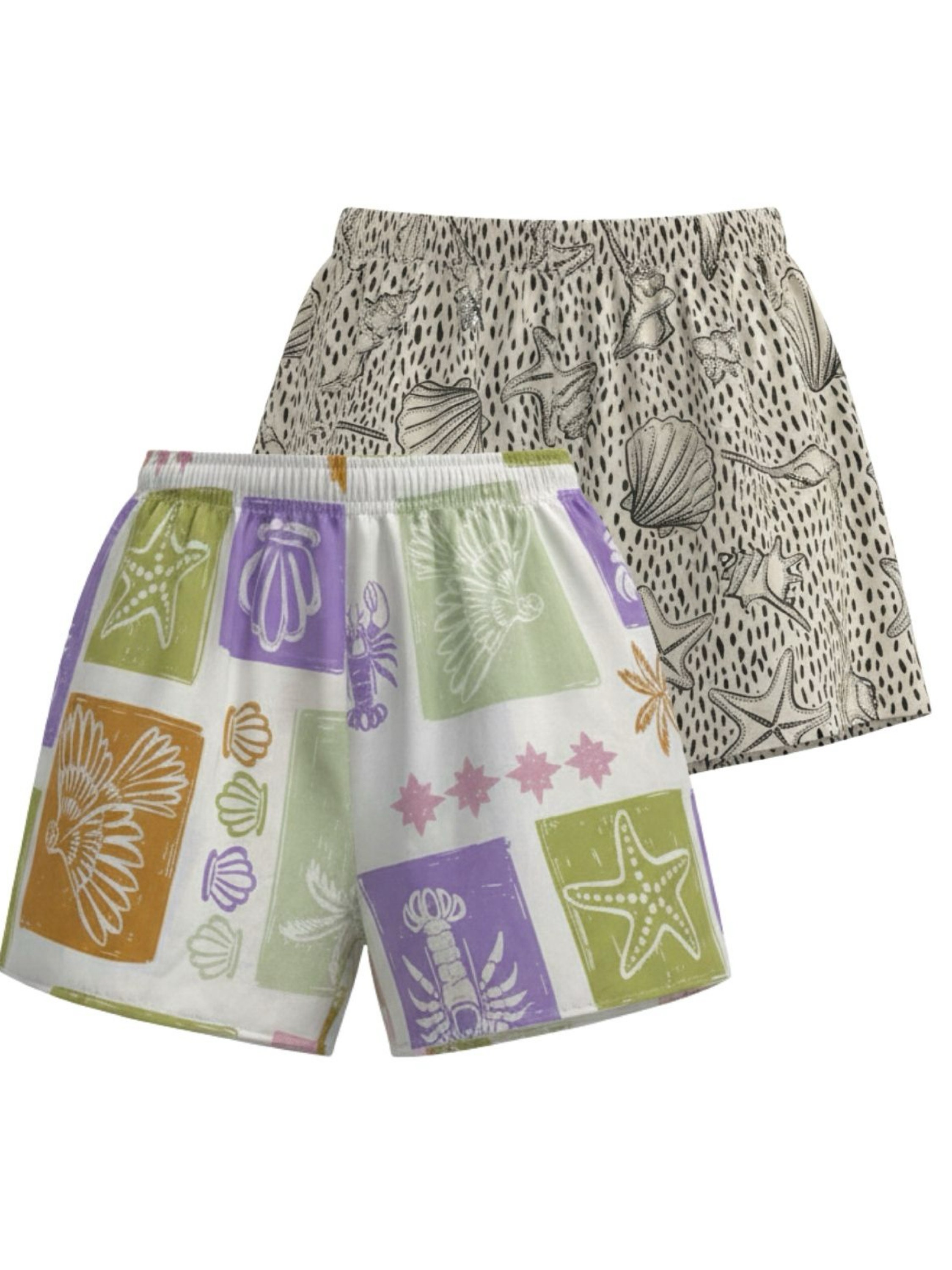 Shorts feminino de viscose estampado tecido short