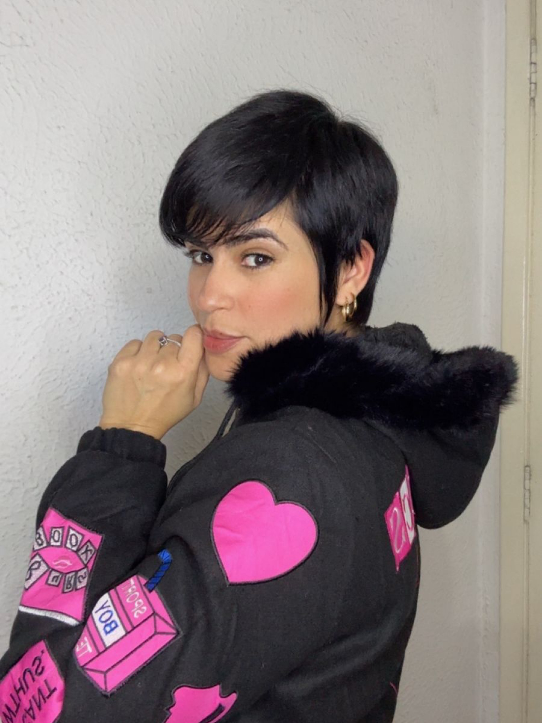 Jaqueta puffer de la batida com detalhe