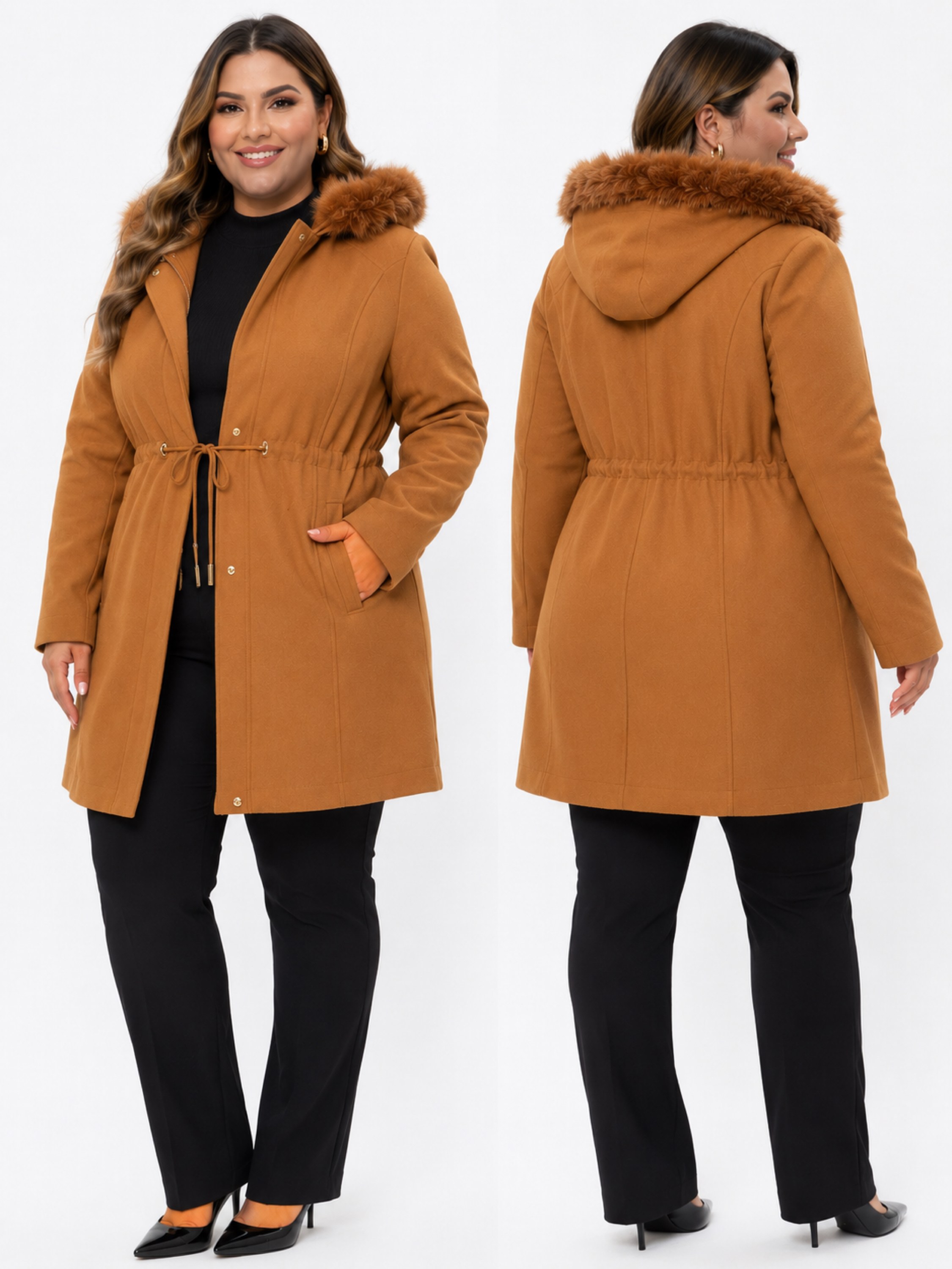Casaco la batida plus size peluciada
