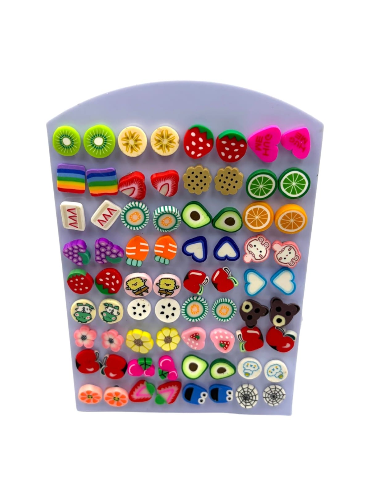 Brinco Fimo Infantil Frutas Animais Sortido Kit 72 Un
