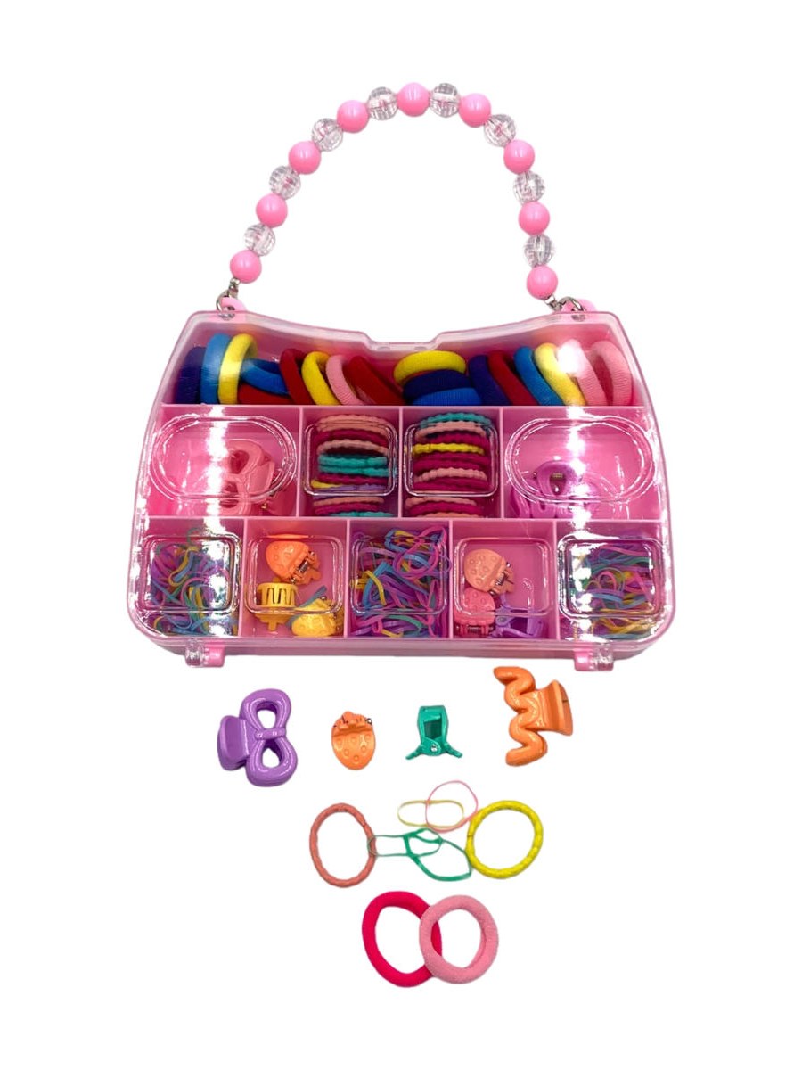 Kit 6 Caixa Acessorios Cabelo Infantil Elastico Presilha