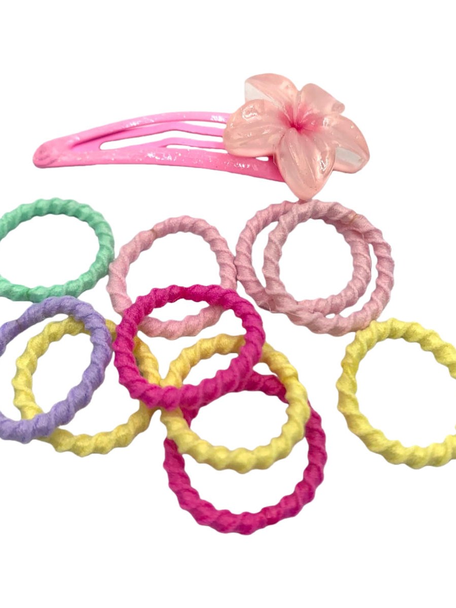 Kit Infantil TicTac Flor 1 e Elastico Cartela 10