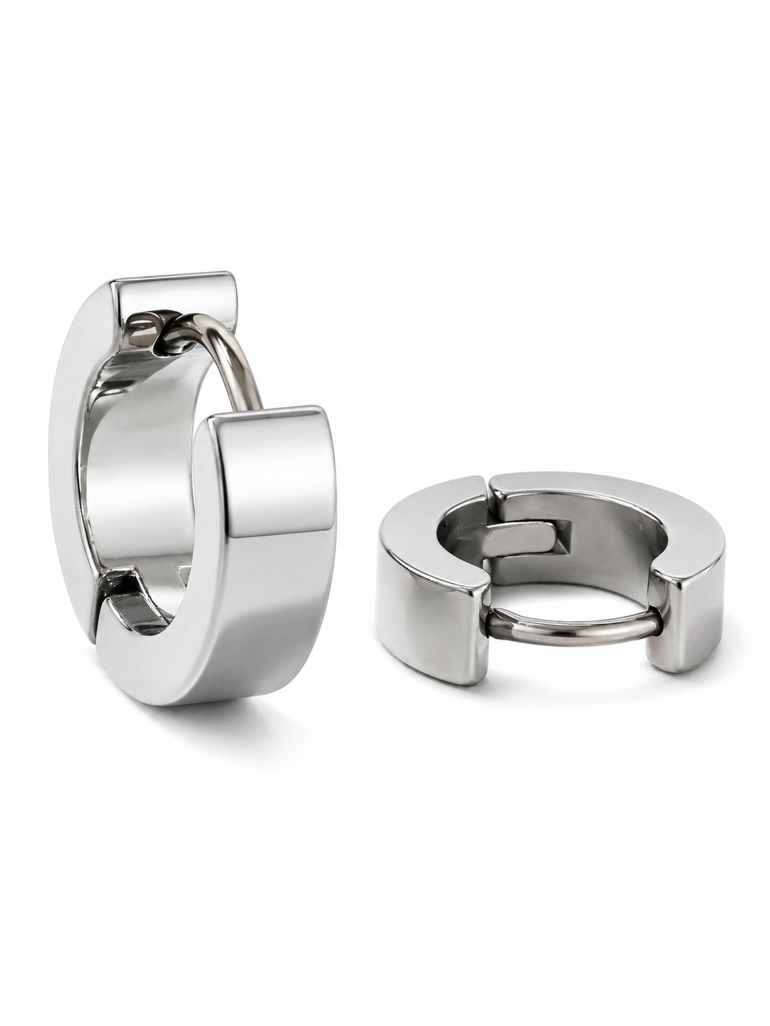 Brinco Argola Articulada Aço Inox Liso Furo Kit 12 Pares