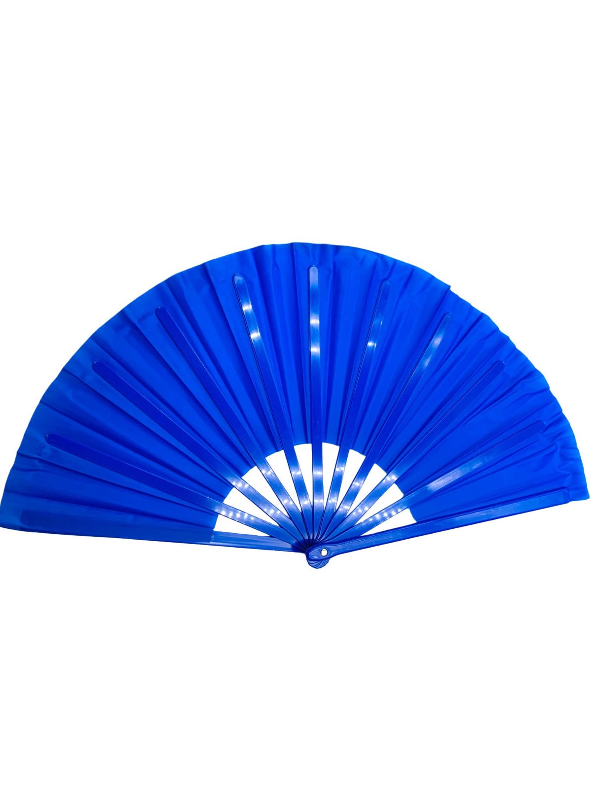 Leque Grande 34cm Dobrável Liso Plástico Verão Eventos 12 PC