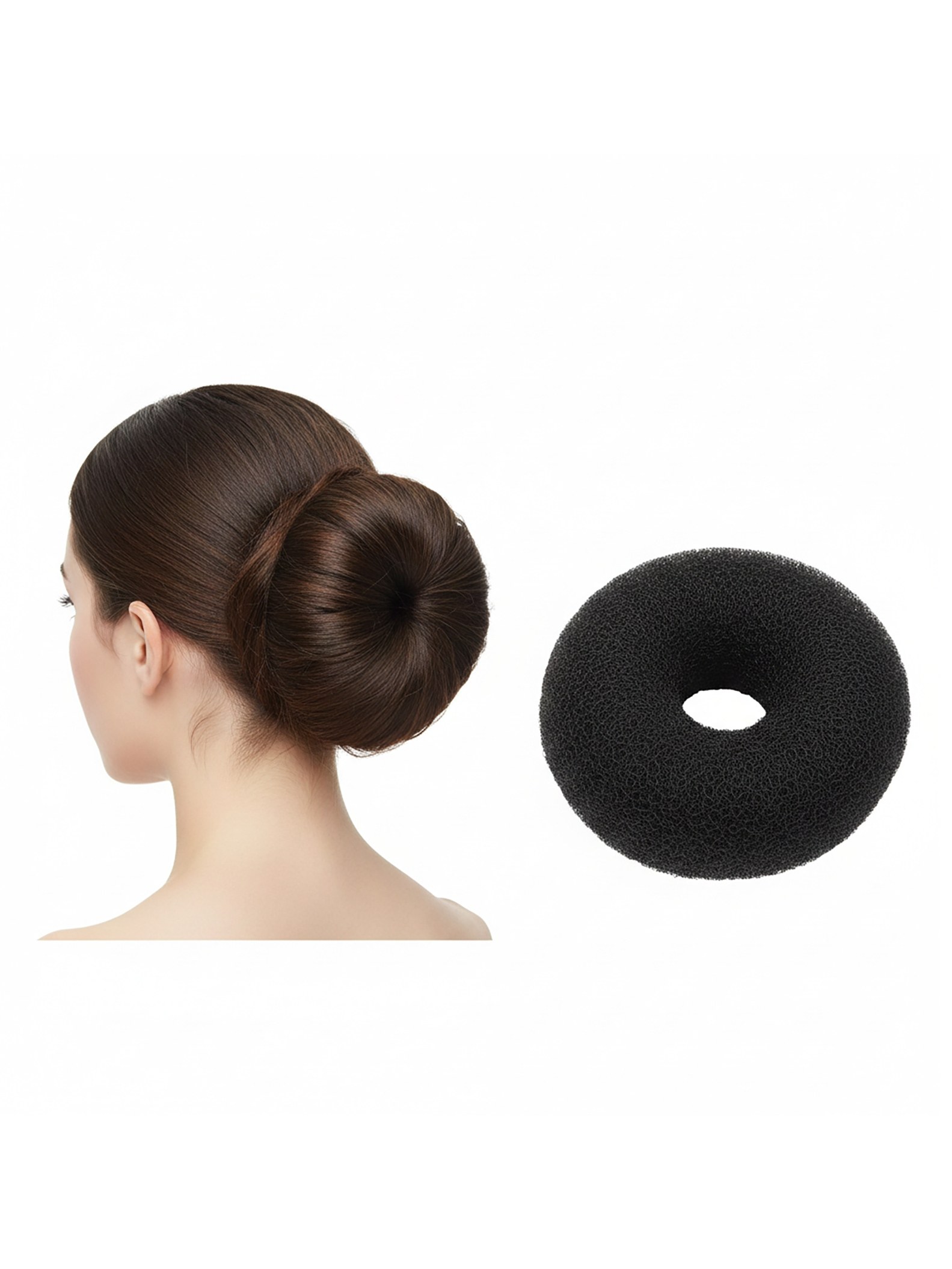 Esponja Coque Rosquinha Cabelo Modeladora Donut 12 Peças M