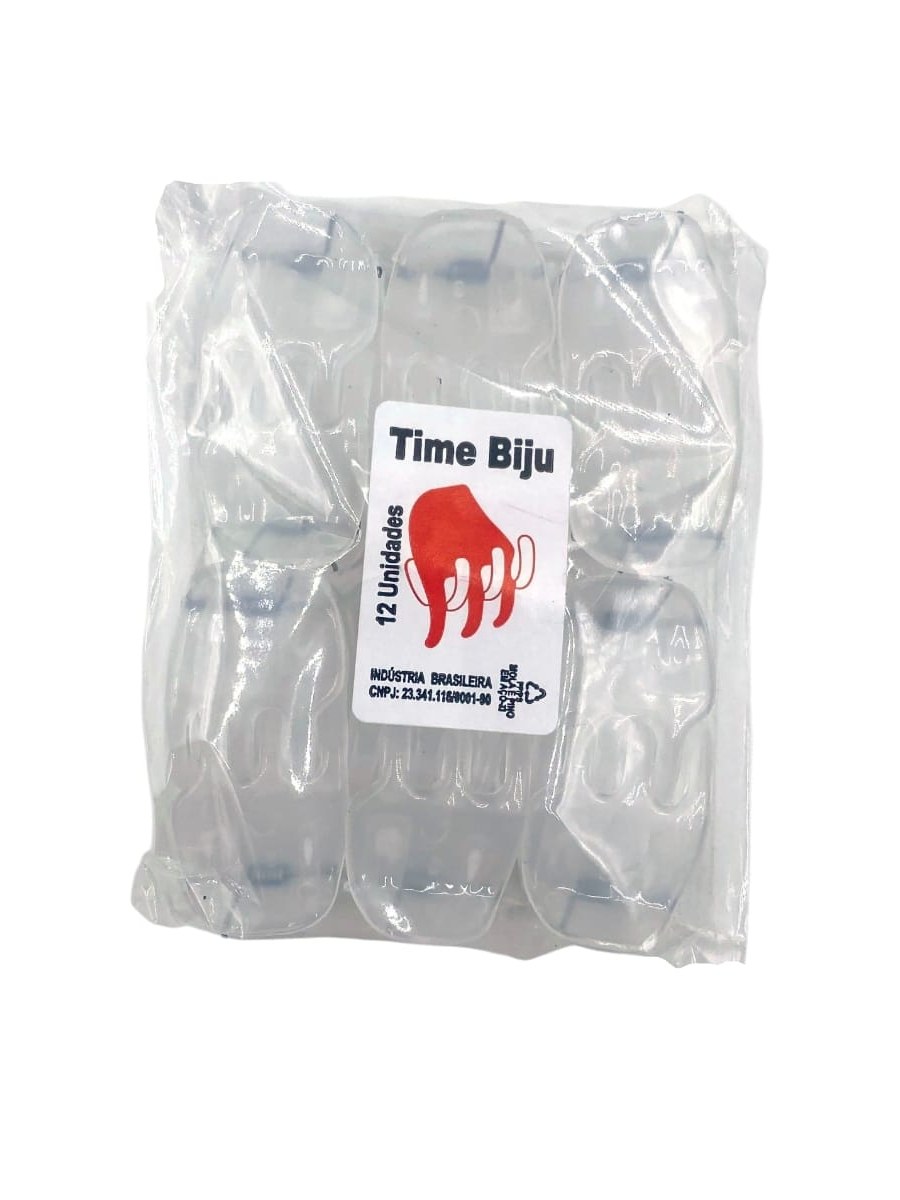 Kit 12 Piranha Cabelo Pequena Plastico Prendedor Basica