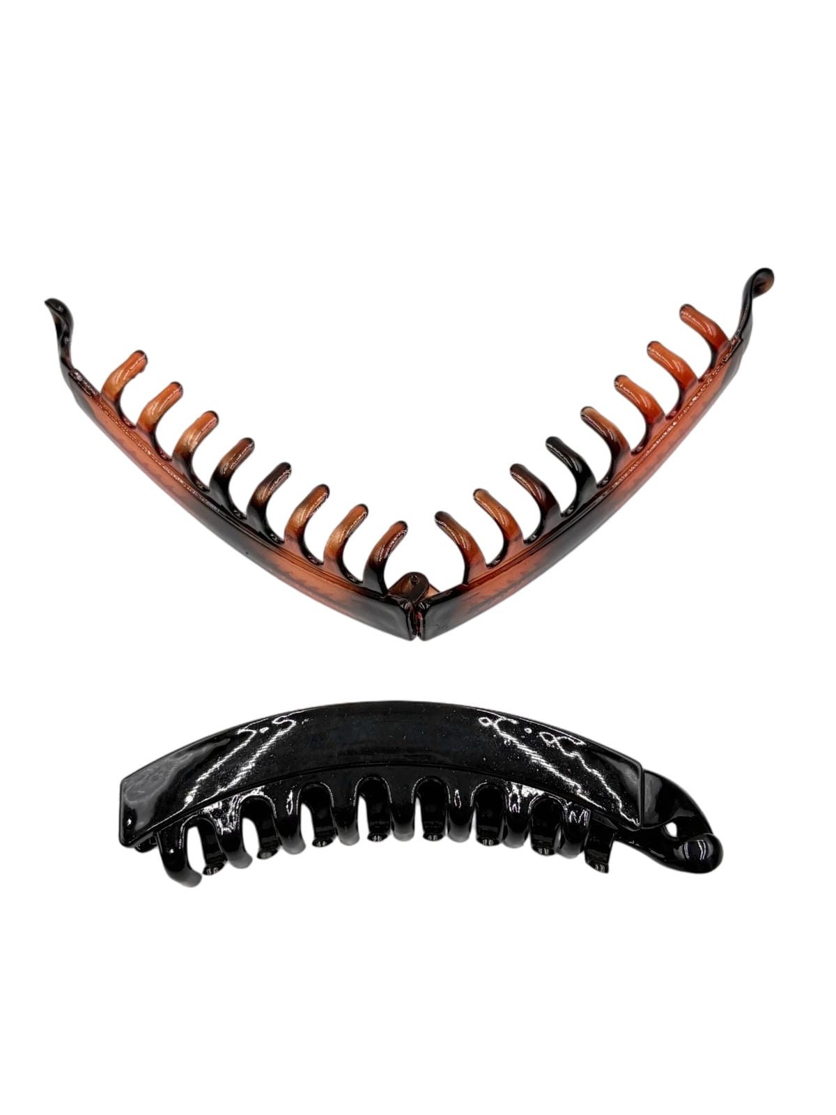 Kit Pente Banana de Cabelo Presilha Dentes Flexíveis 12peças