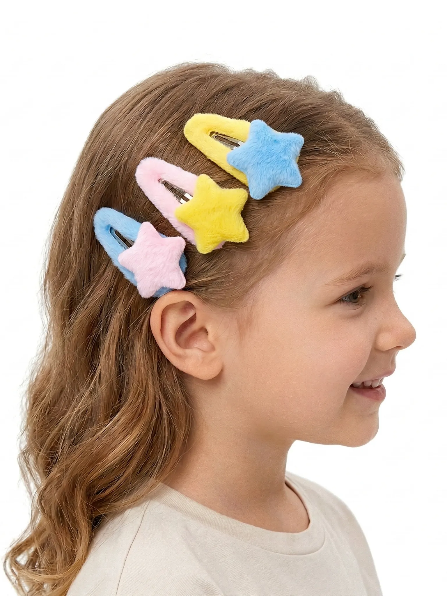Presilha Cabelo Tic Tac Pelucia Estrela Infantil Kit 36