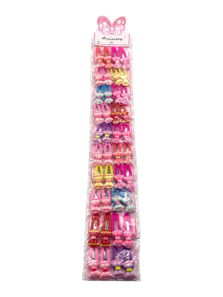 Presilha de Cabelo Tic Tac Infantil Enfeite Menina Kit 40