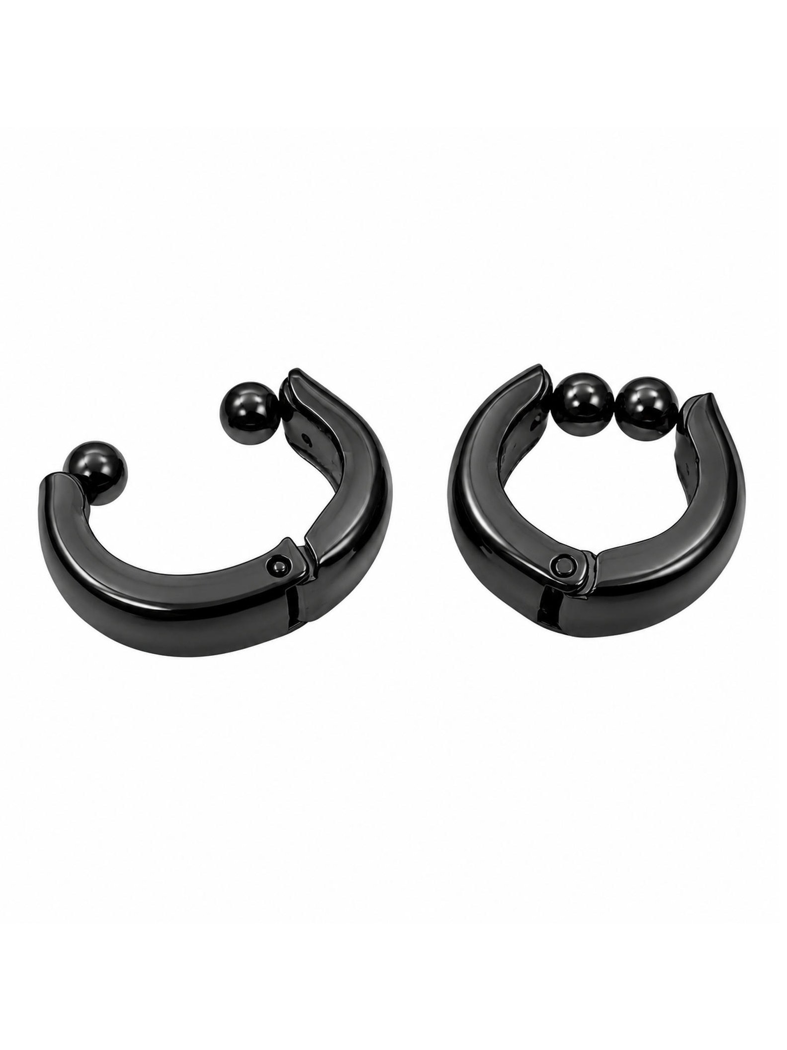 Brinco de Pressão Aço Inox Falso Piercing Orelha Kit 12Pares