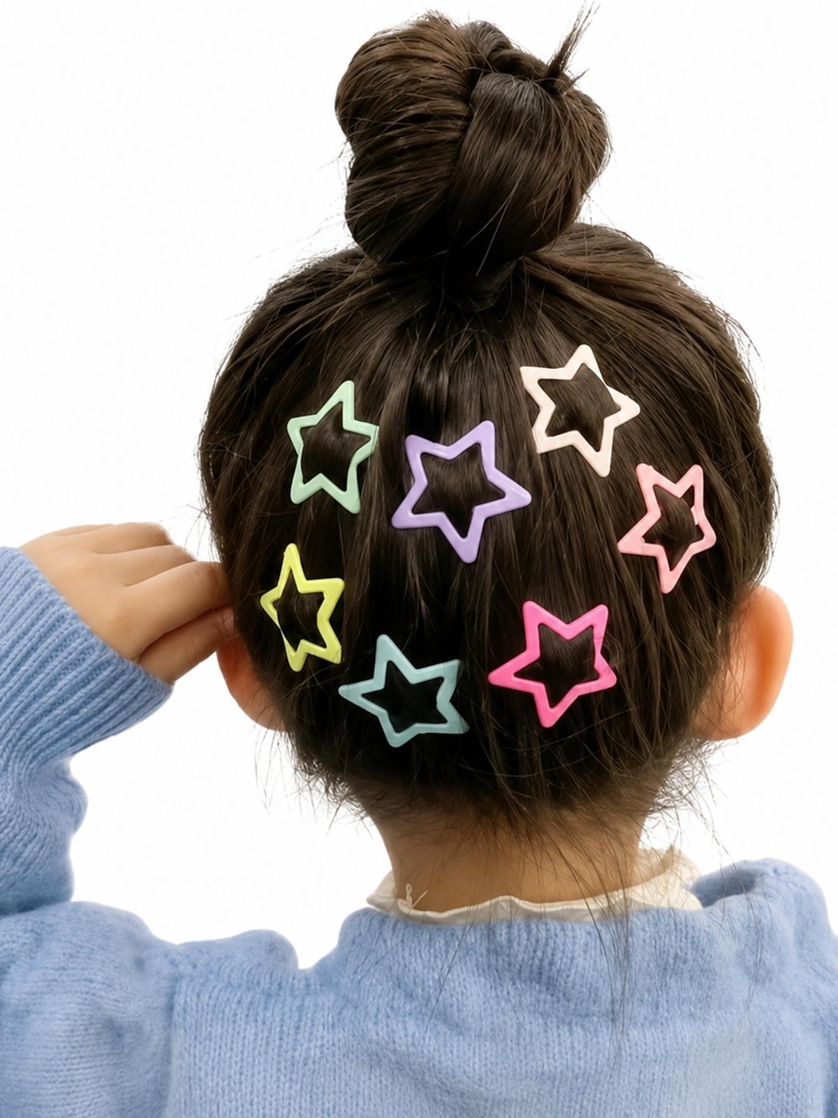 TicTac Presilha Cabelo Estrela Colorida Penteado Kit 30Peças