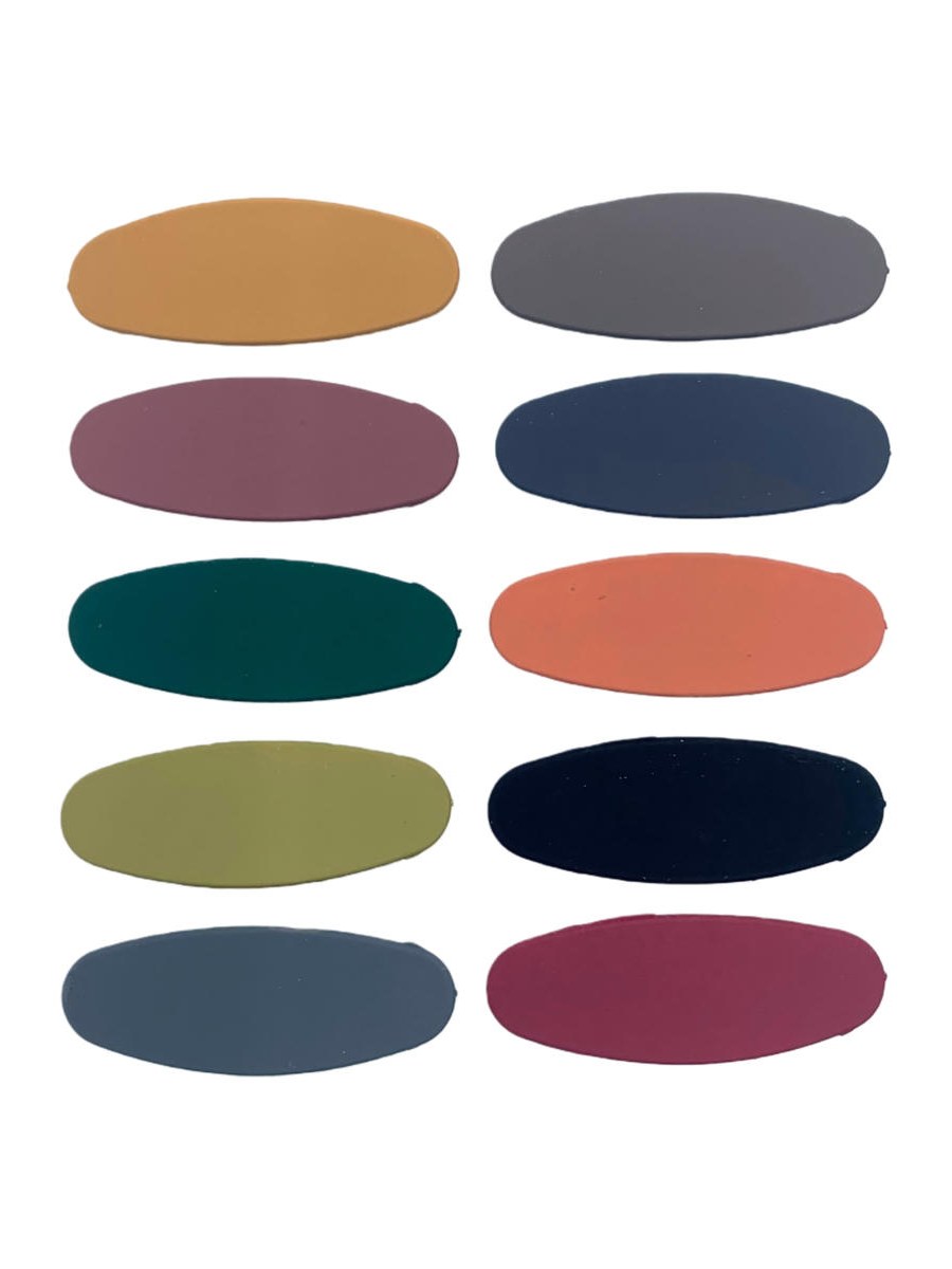 Presilha Cabelo Tic Tac Colorida Metal Fosco Kit 50 Un