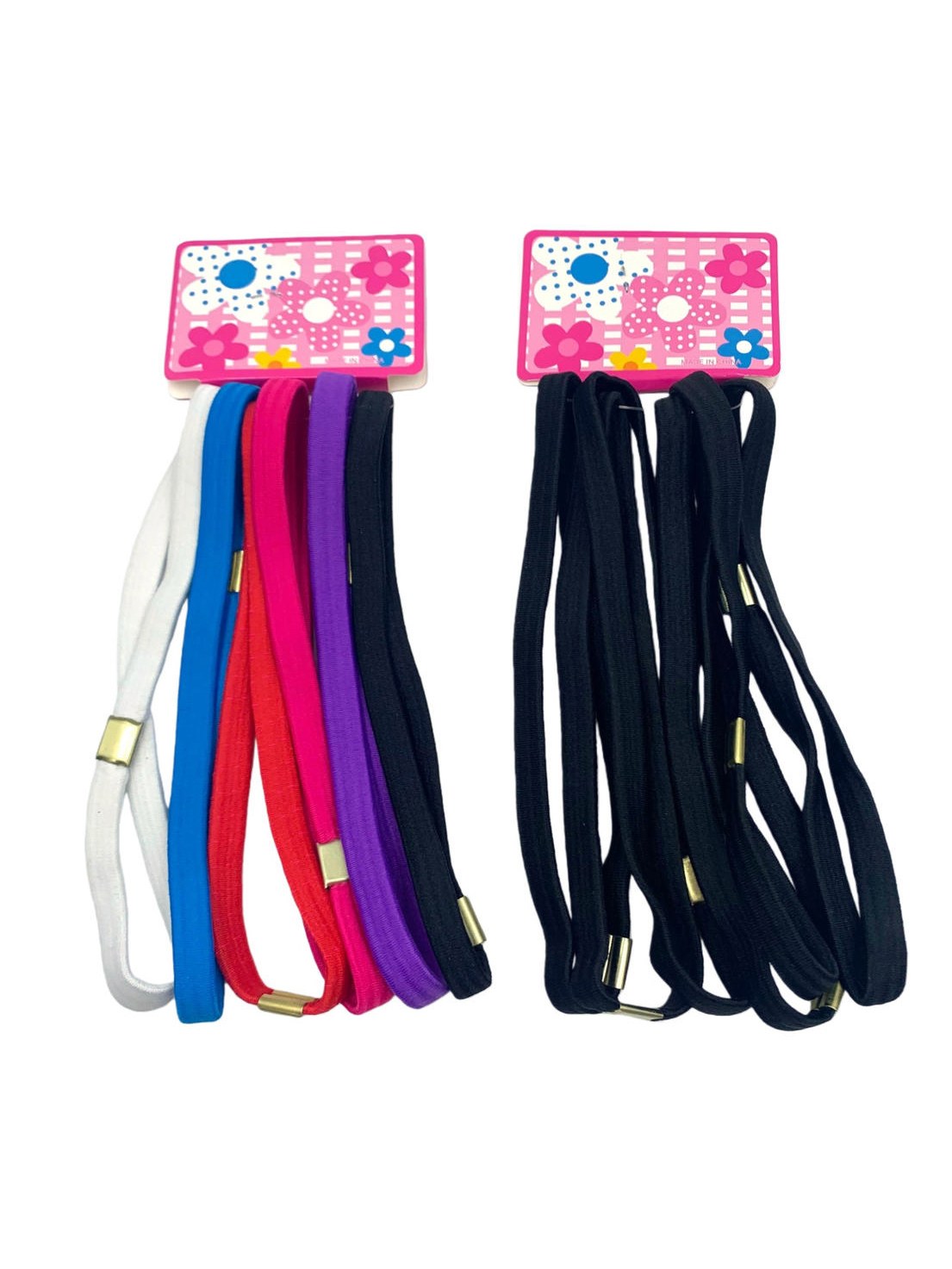 Faixa de Cabelo Elástica Esportiva Fina Kit 72 Peças