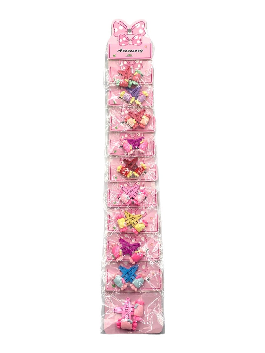 Presilha Cabelo Tic Tac Infantil Colorida Kit 20