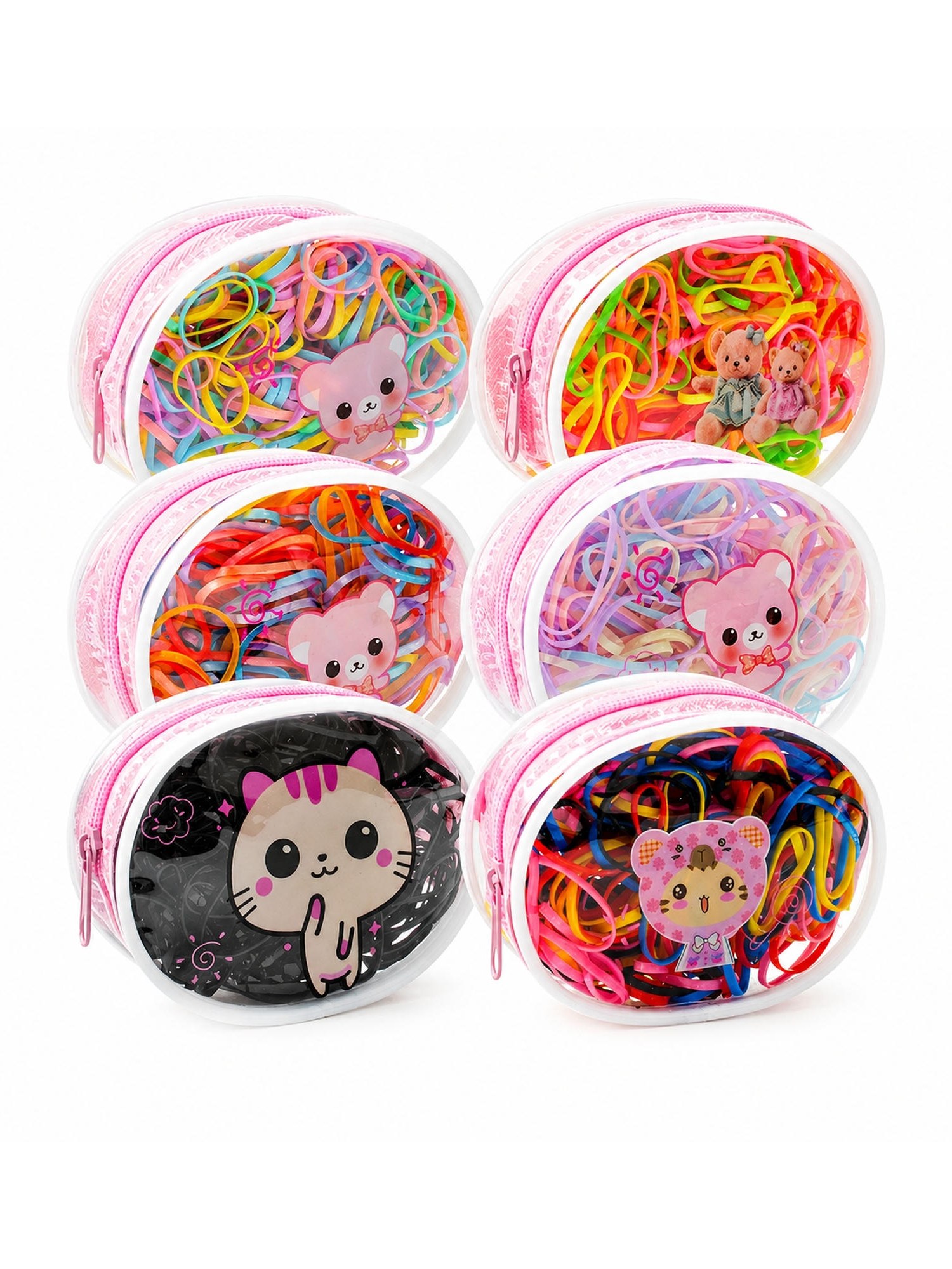 Elasticos Cabelo Silicone Descartaveis Bolsinha 12 Pacotes