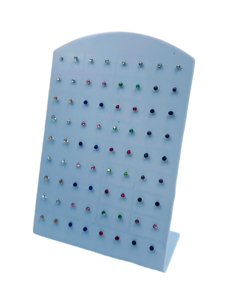 Brincos Strass Perola Cartela Feminino Kit 36 Pares SSED61