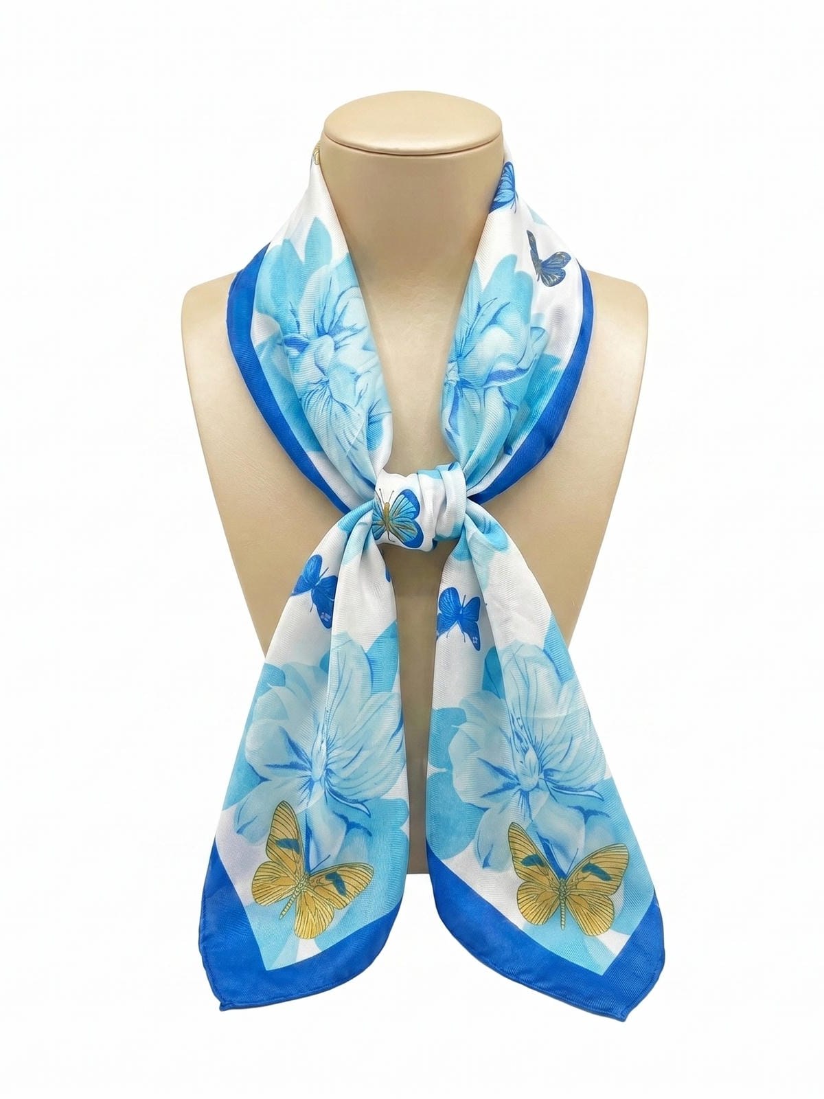 Kit 12 Lenço Echarpe Quadrado 50x50cm Estampa Floral Folhas