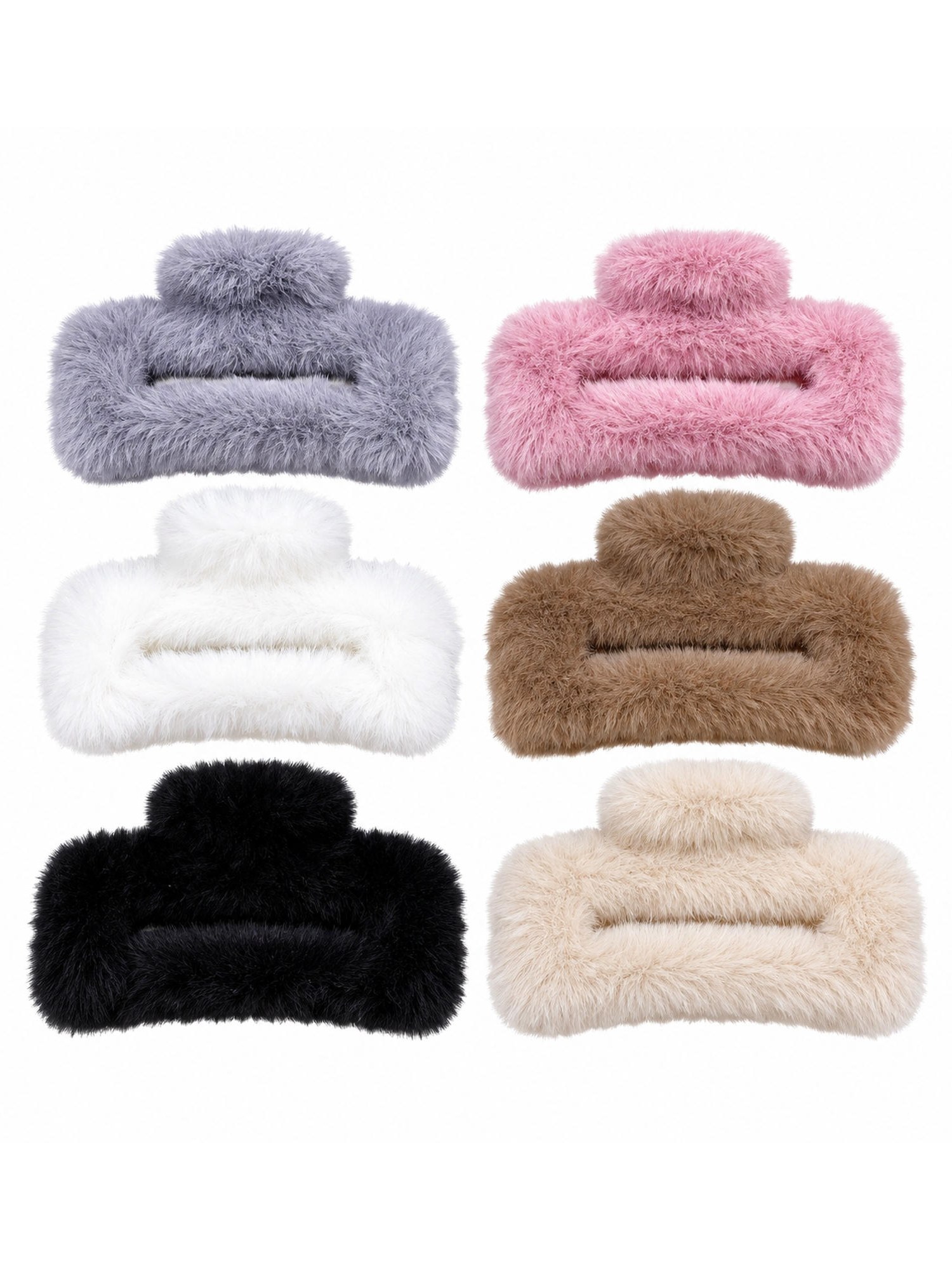 Kit 12 Piranha Cabelo Pelucia Fofa Presilha Mulher G