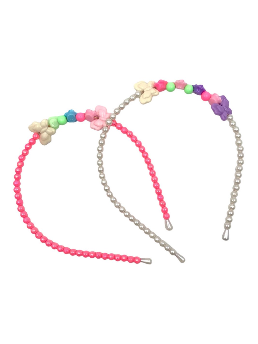 Kit 12 Tiara Infantil Menina Pérola Miçanga Fofa Atacado