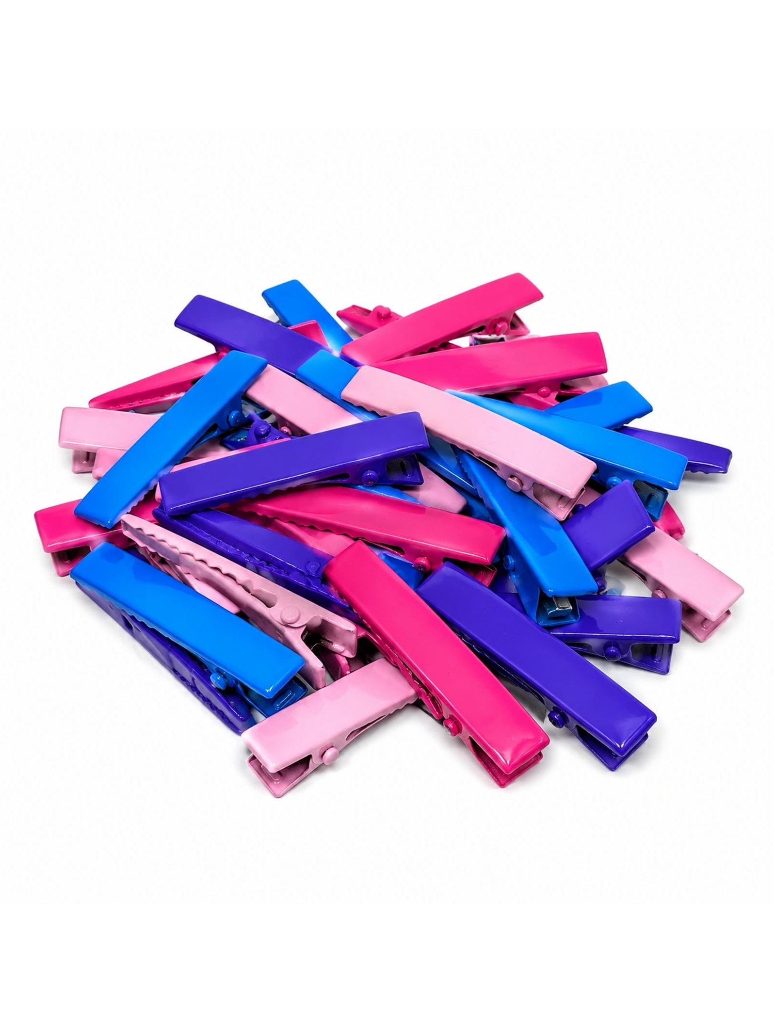 Bico de Pato Cabelo Metal Lisa Base Artesanato Kit 80 Peças