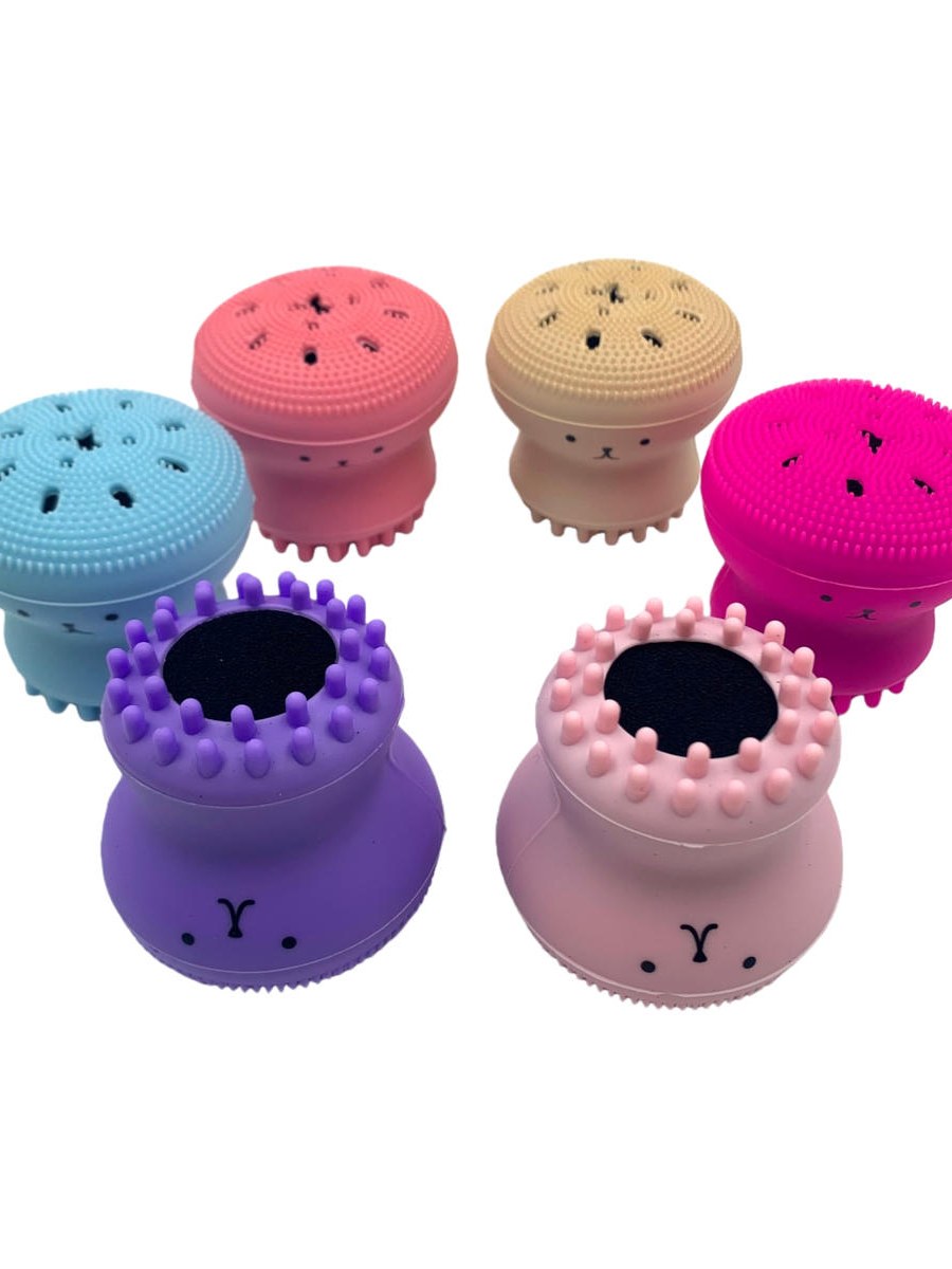 Esponja de Limpeza Facial Silicone Polvo Kit 12