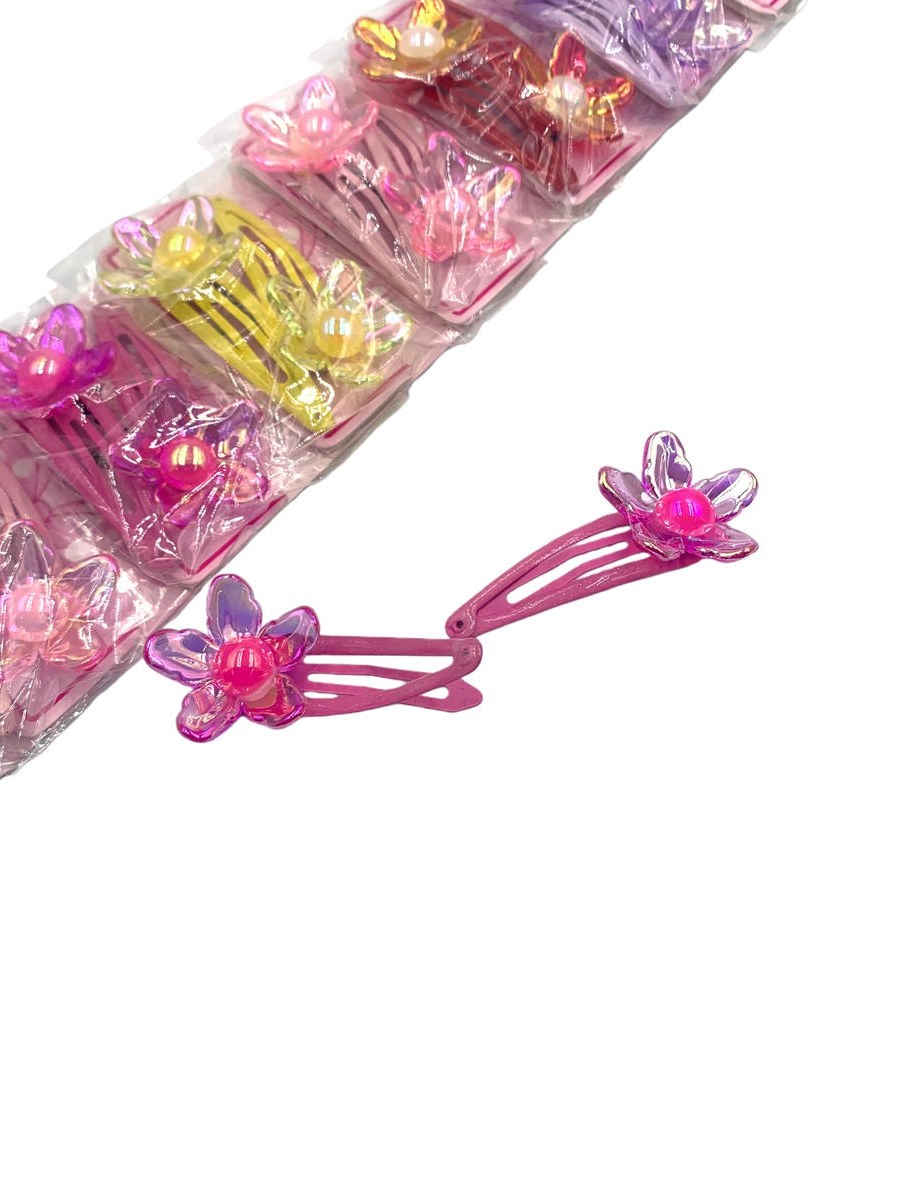 Presilha Cabelo Tic Tac Infantil Borboleta Flor Kit 20