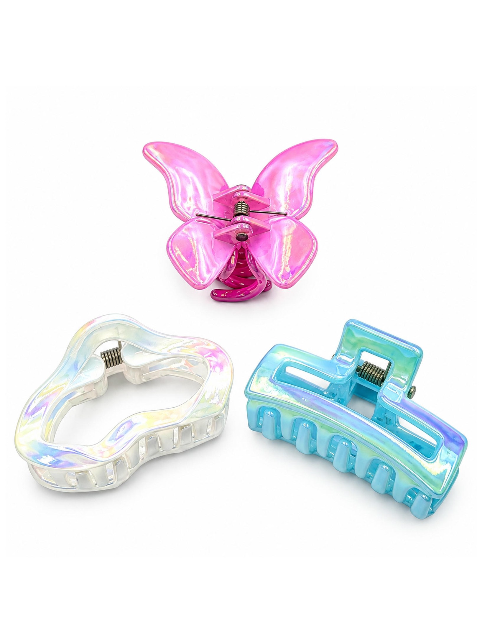 Kit Piranha de Cabelo Holográfica Furta-Cor Presilha