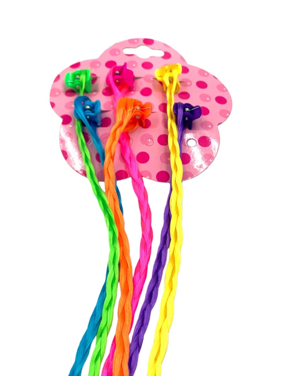 Mecha Cabelo Colorida Infantil Aplique Presilha Kit 72