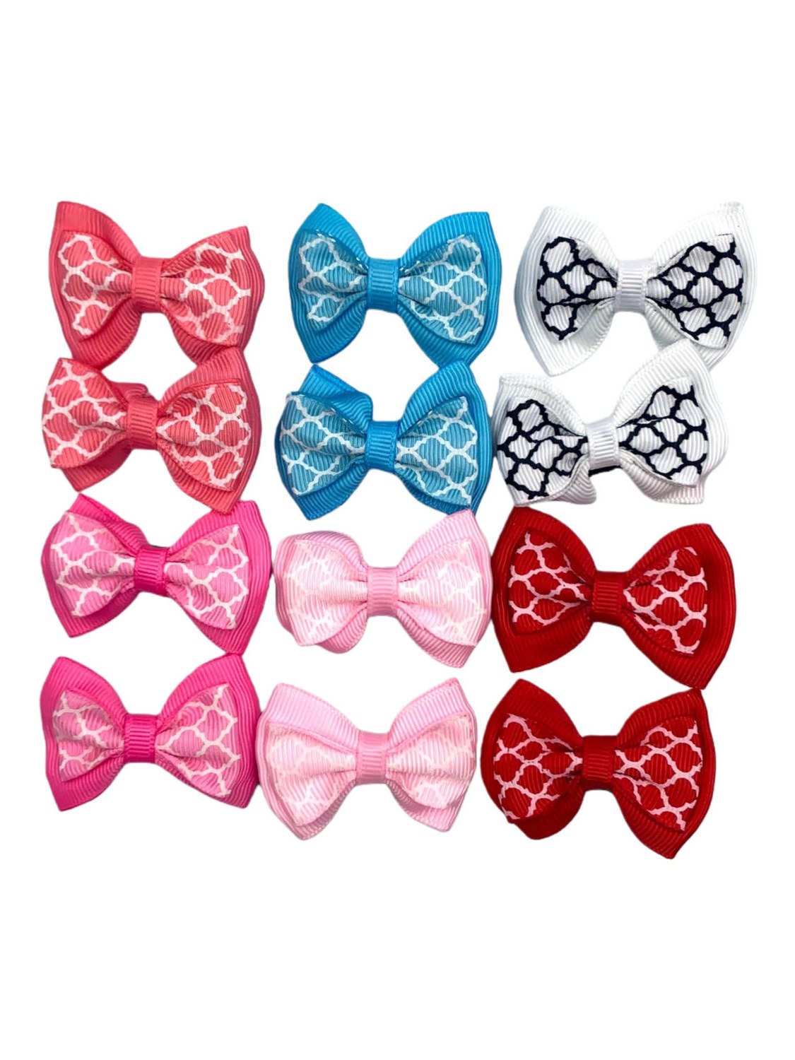 Presilha Cabelo Laço Infantil Menina Enfeite Sortido Kit 48
