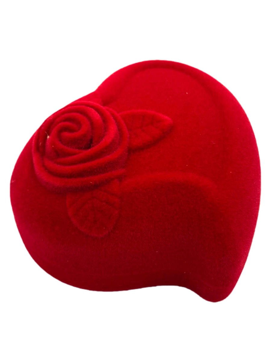 Caixa Estojo Veludo Vermelho Anel Joias Casamento Kit 12