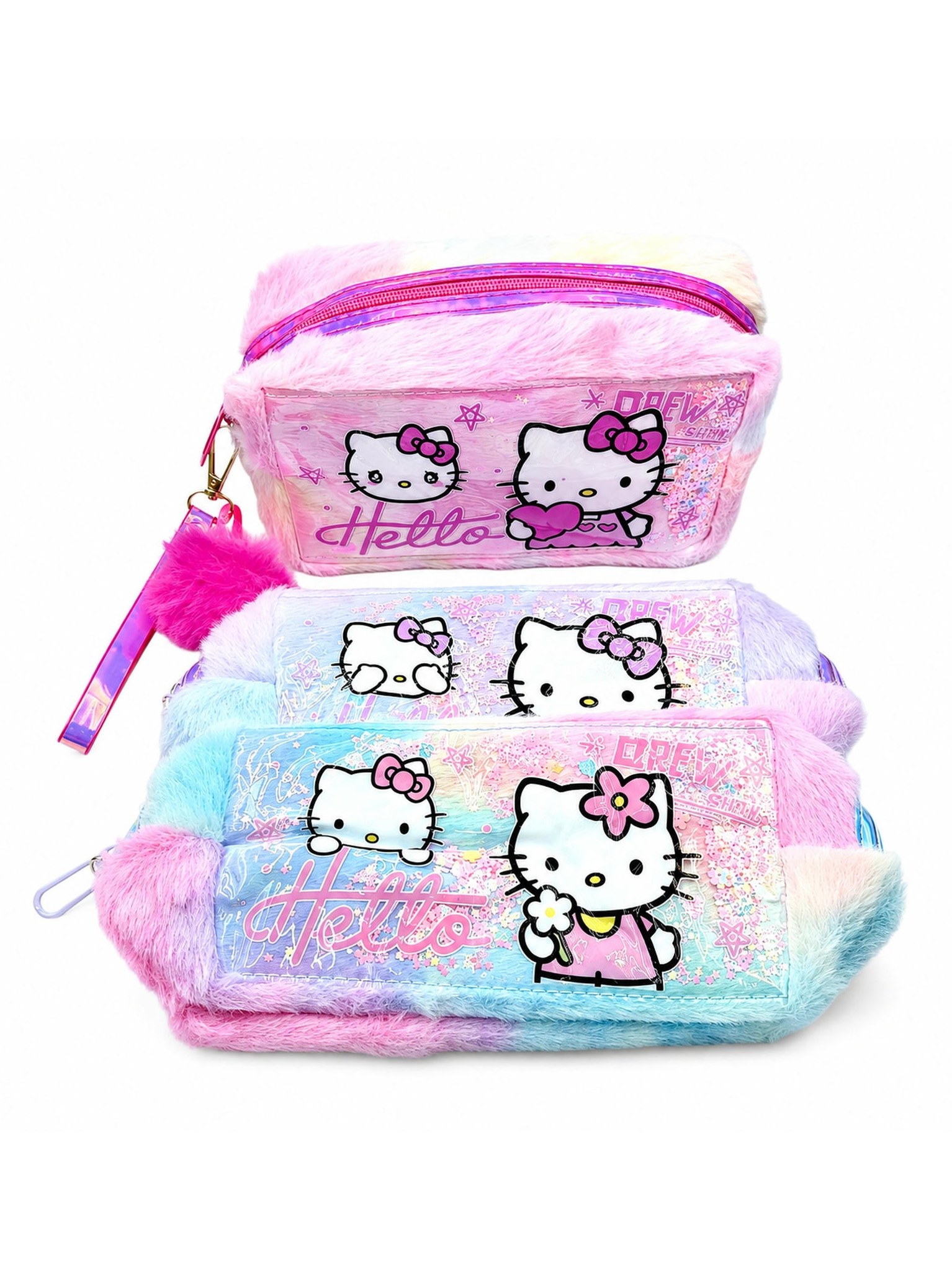 Estojo Organizador de Pelúcia Felpuda Cartoon Meninas
