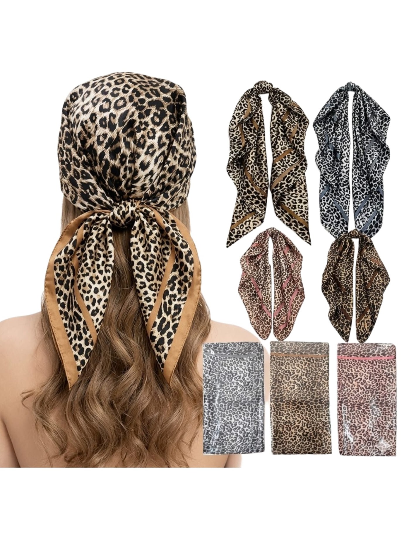 Kit 12 Lenço Quadrado 90x90cm Toque Seda Estampado Estilo