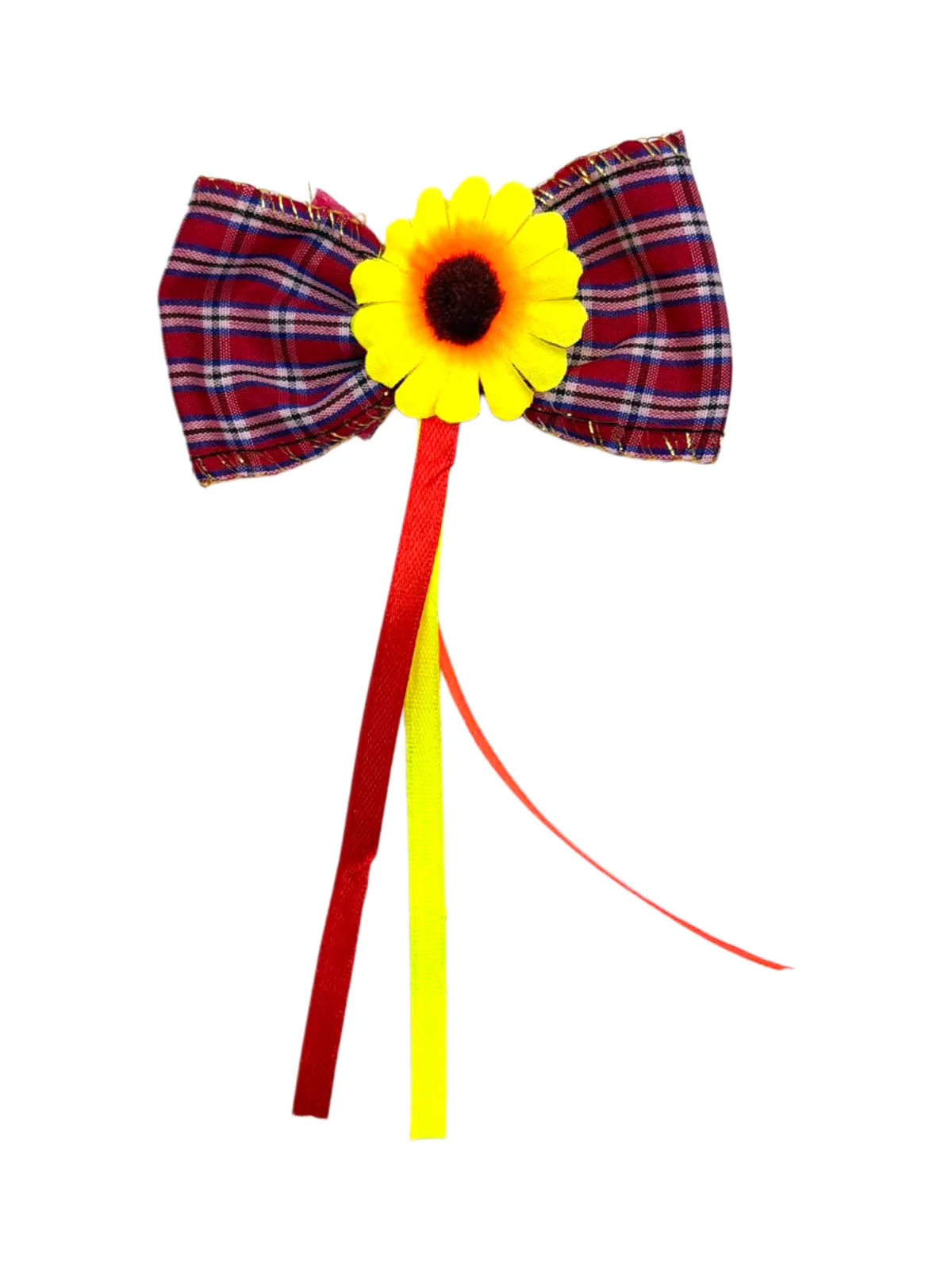 Presilha Cabelo Laco Xadrez Girassol Festa Junina Sao Joao