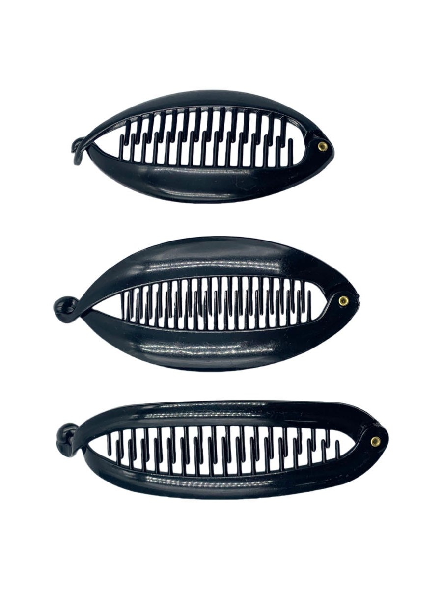 Prendedor De Cabelo Banana Presilha Penteado Kit 12