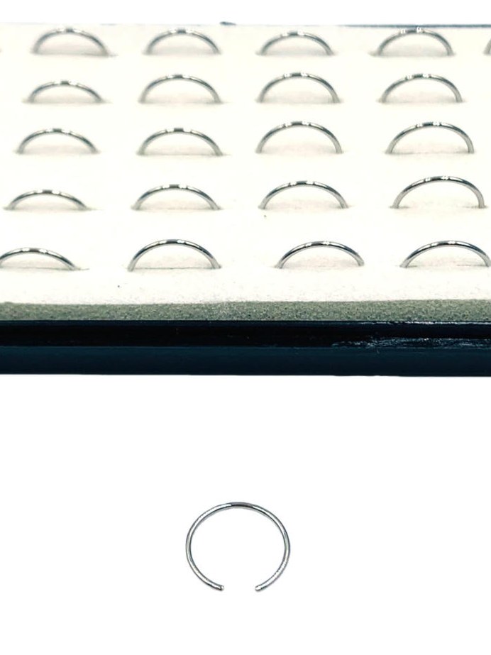 Piercing de Nariz Argola Aco Cirurgico Fina Caixa 40 Unid