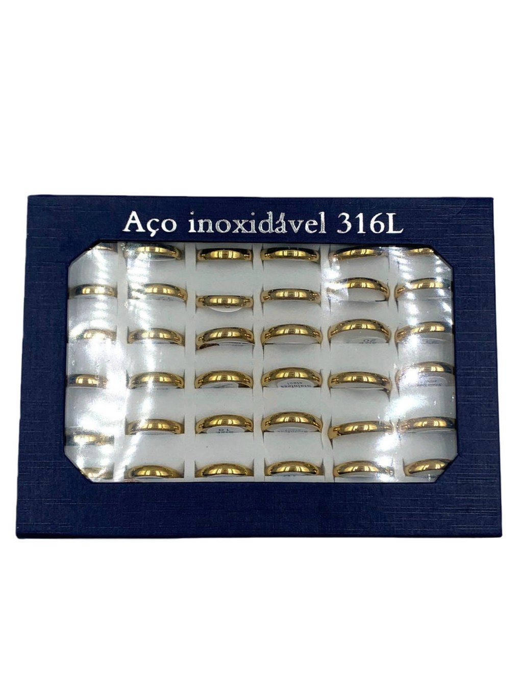Alianças Aço Inox 316l Dourada Casamento (P) Kit 36 Peças