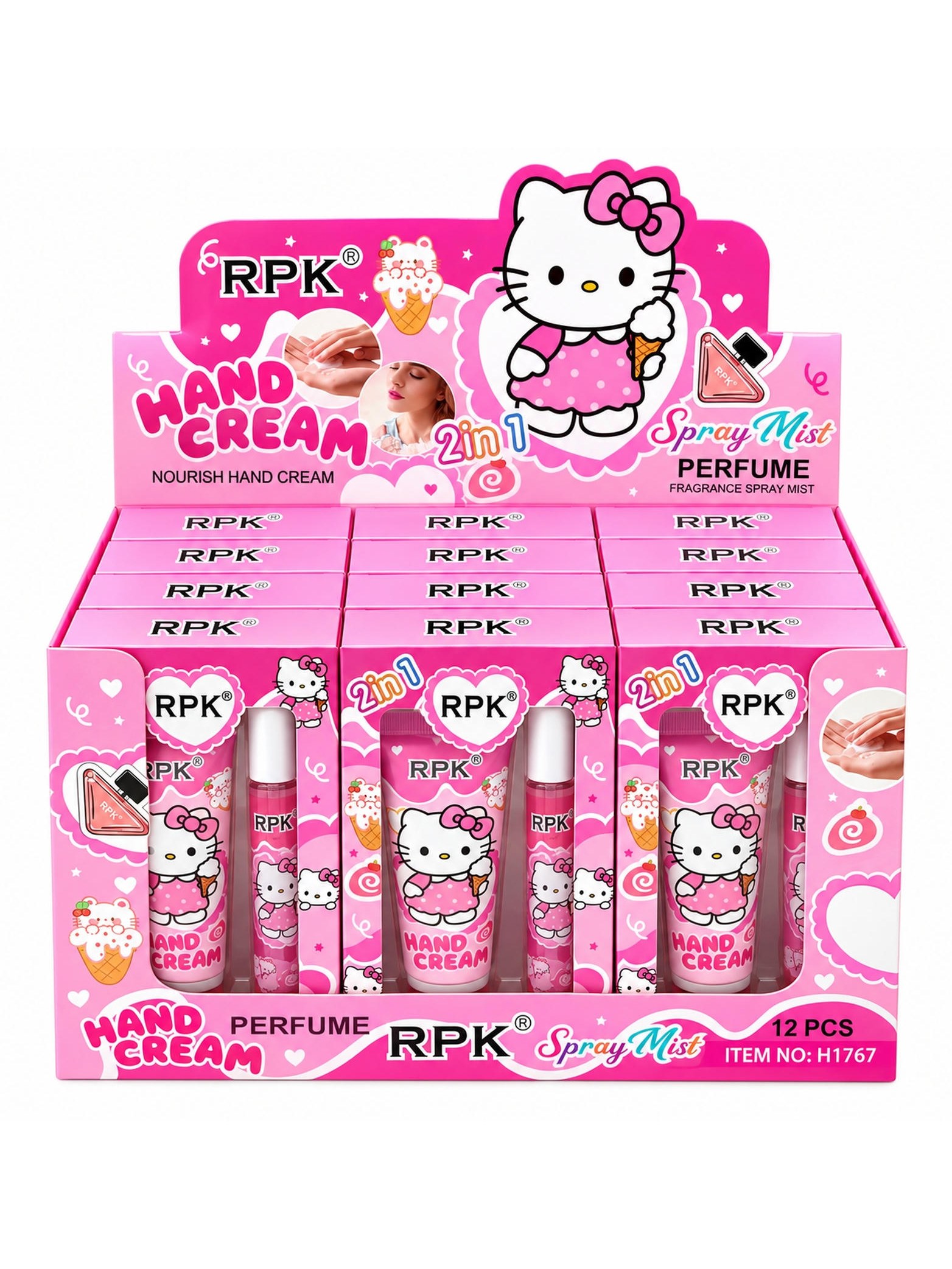 Kit 24 Creme de Mãos e Perfume Presente Dia Das Crianças