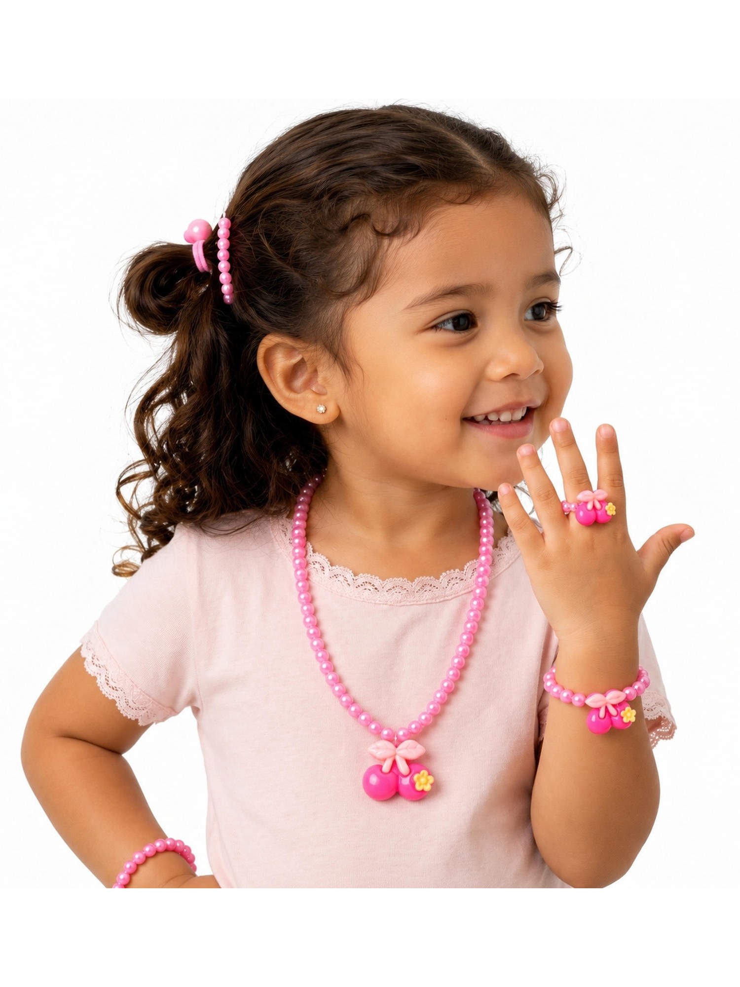 12 Kit Colar Pulseira Anel Infantil Desenho Animado 36 Peças
