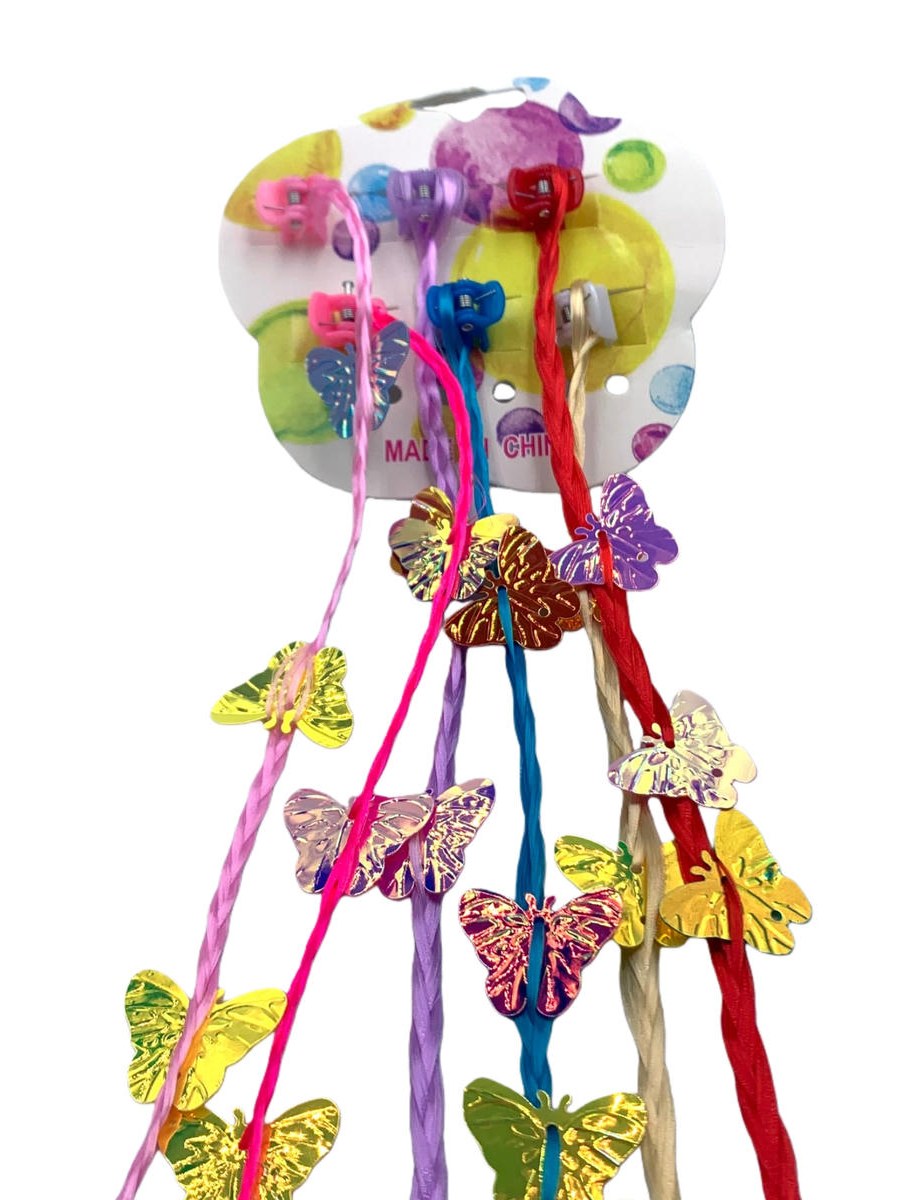 Mecha Cabelo Colorida Infantil Aplique Presilha Kit 72