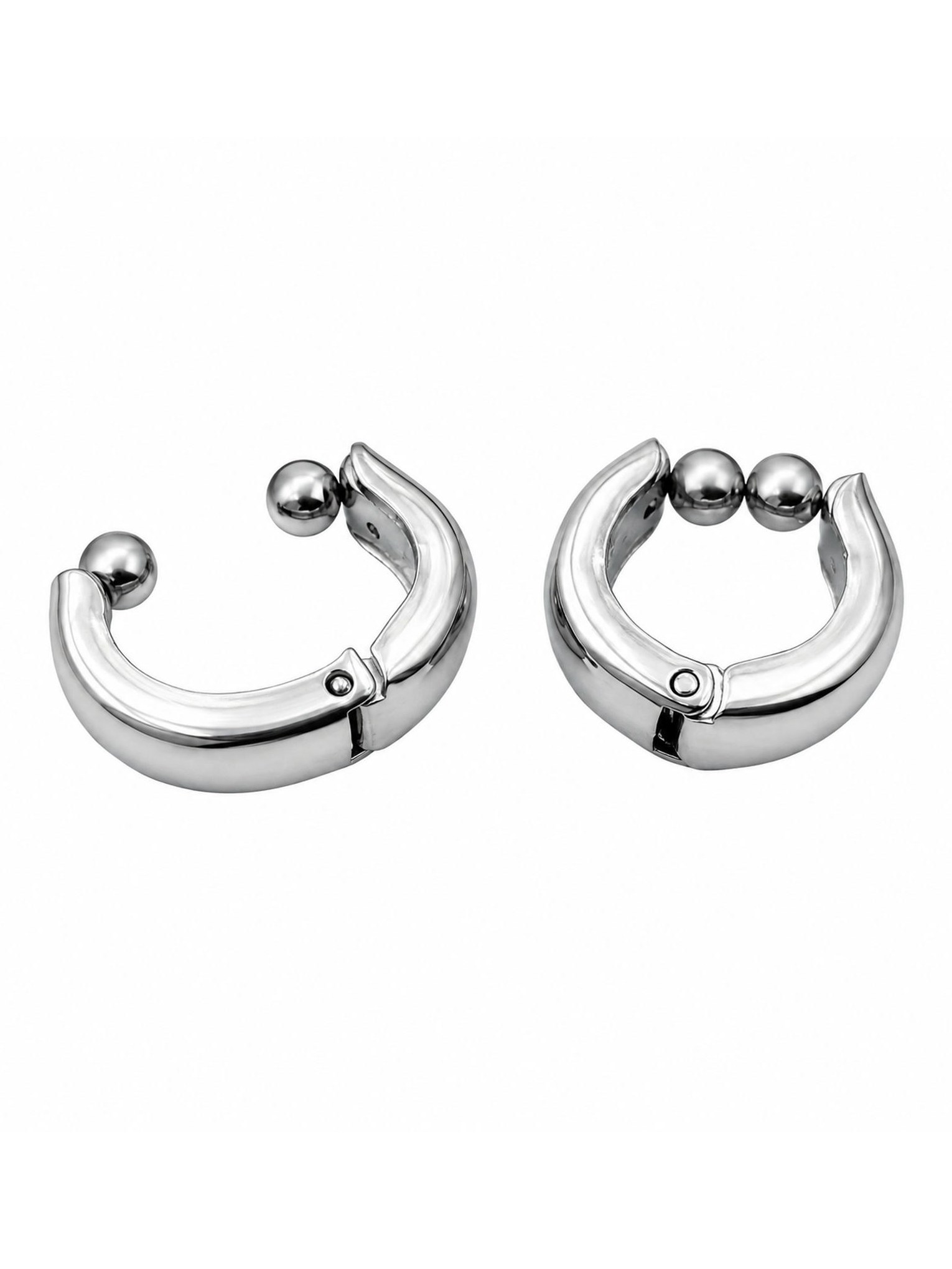 Brinco de Pressão Aço Inox Falso Piercing Orelha Kit 12Pares